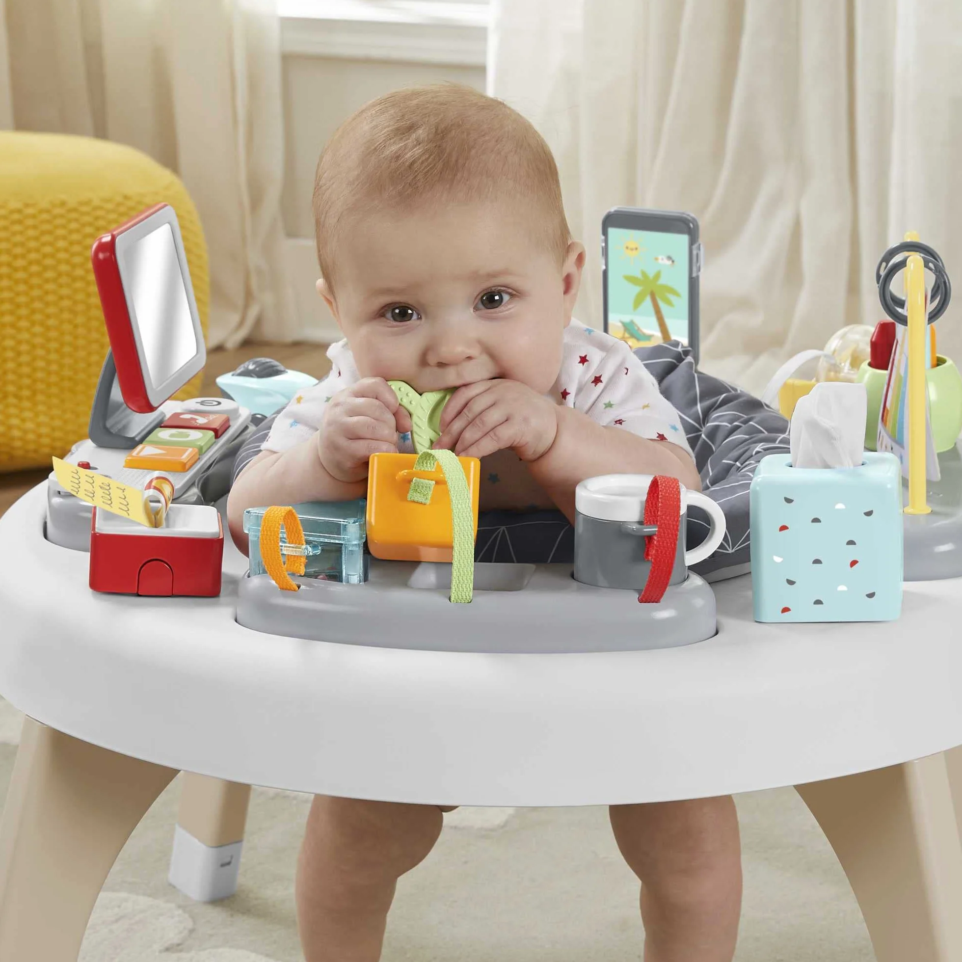 Fisher-Price Like a Boss - Centro de Actividades 2 en 1 con Luces y Sonidos Musicales - Juego de Entretenimiento para bebés - HBM26