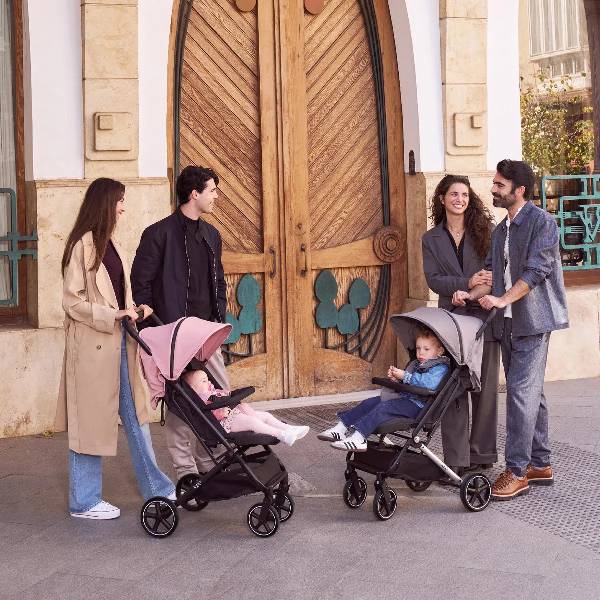 MS BabyWorld – Keo – Silla de paseo ligera hasta 22 kg | Capota extensible | Plegado tipo libro | Ultraligera y compacta | Ruedas grandes (Verde)