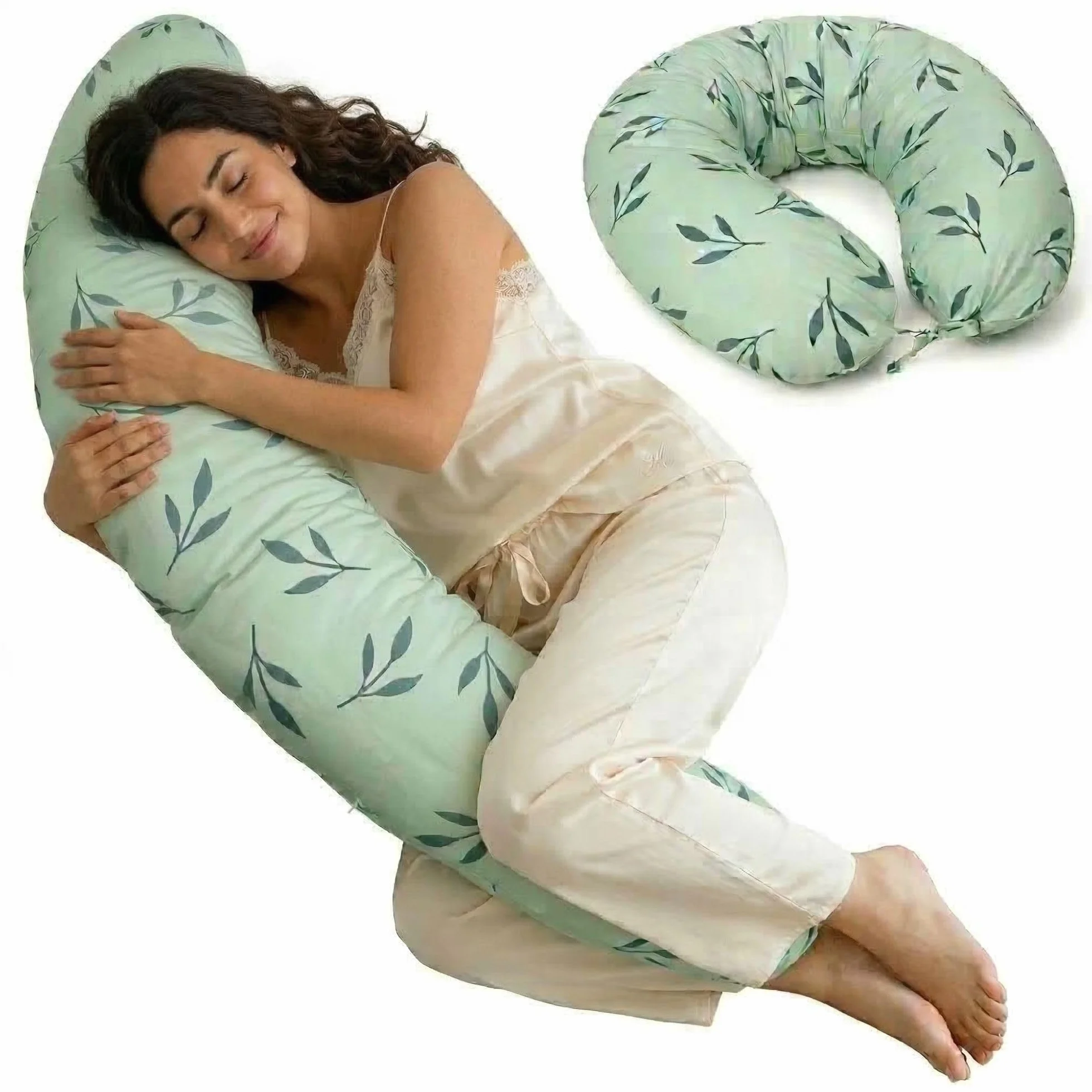 Cojín Embarazada y Almohada para Embarazadas XXL 180 cm – Soporte Firme Que no se Hunde – Cojín de Lactancia Ergonómico – Certificado Oeko-Tex