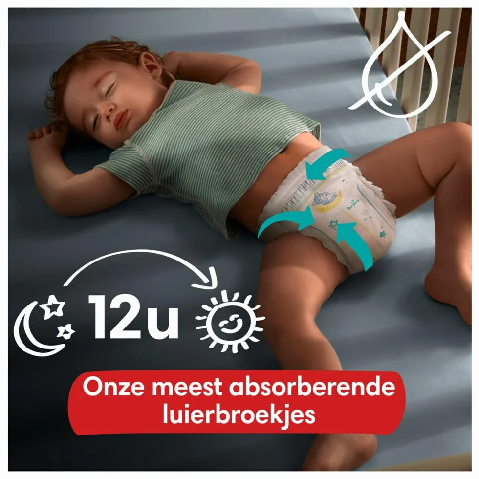 Pampers - Baby Dry Night Pants - Talla 5 - Paquete pequeño - 35pcs - 12/17KG