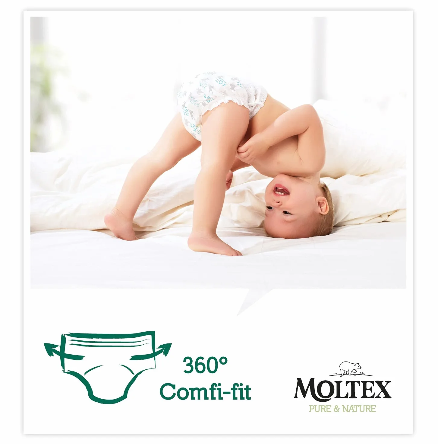 Moltex Pure & Nature Pants Ecológicos Talla 5 (9-14 Kg) - 80 Pants (4 Bolsas De 20 Unds)
