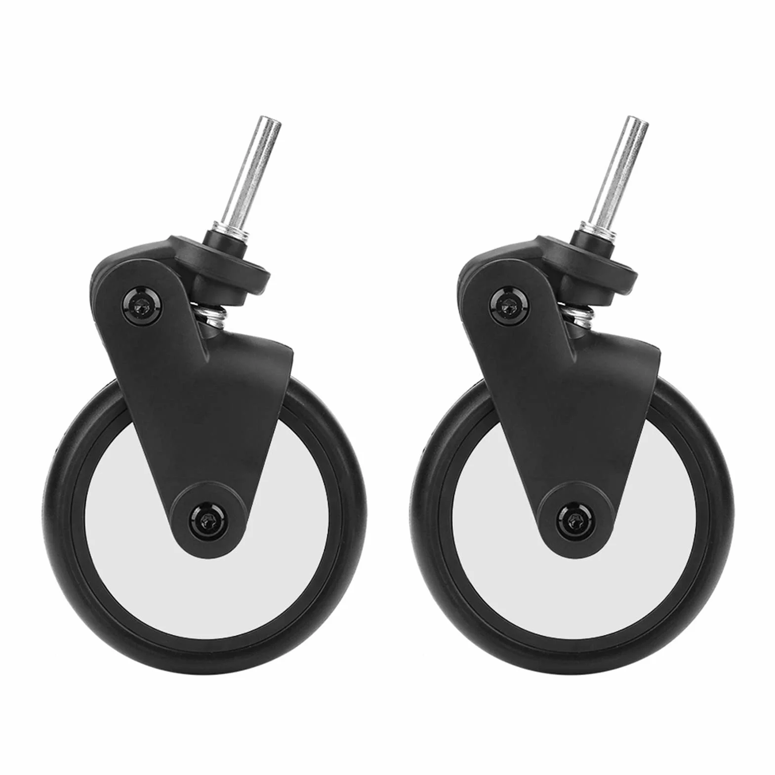 Rueda de Cochecito de Bebé, Juego de Ruedas Delanteras de Cochecito de Bebé, Ruedas Delanteras de Goma, Accesorio de Rueda de Cochecito para Yoya/Vovo Wheel Kids(Un par de ruedas delanteras)