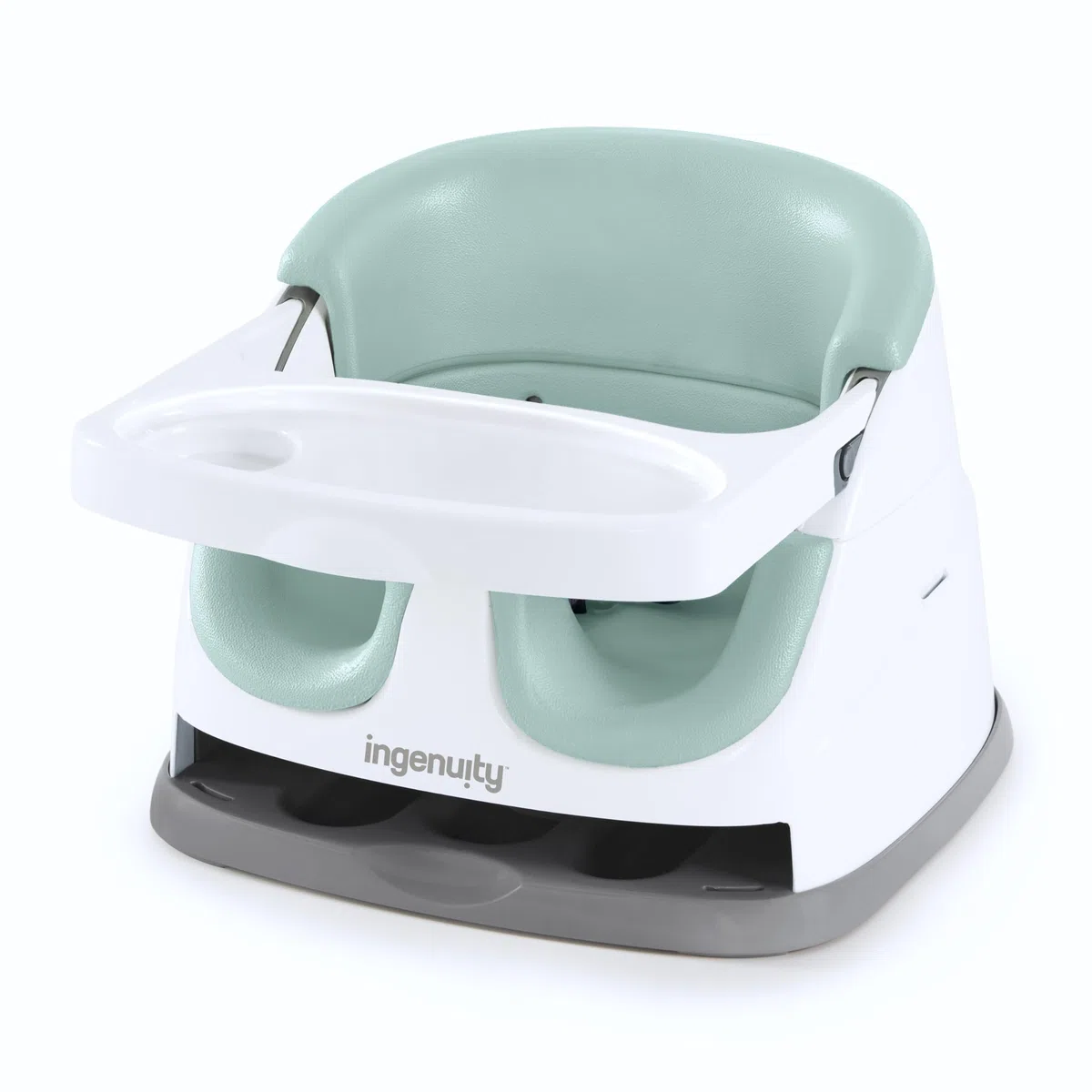 Ingenuity, Alzador de Asiento y Elevador de Viaje, Apta para Bebés y Niños para Comer, arnés de seguridad de 3 puntos, silla portátil, fácil de limpiar, a partir de 6 meses, Verde