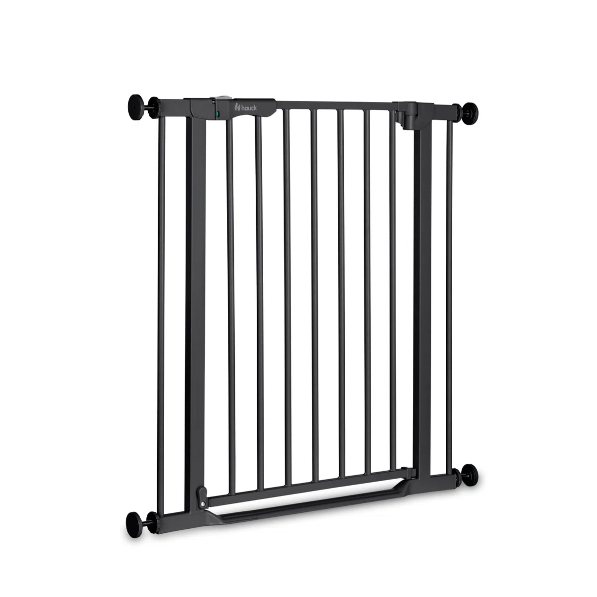 Hauck Barrera Seguridad Niños Escalera Clear Step Autoclose 2 - Puerta para Niños sin Taladrar - Cierre Automático - Umbral Ultraplano - Aptas como Vallas para Perros 75-80 cm - Negro