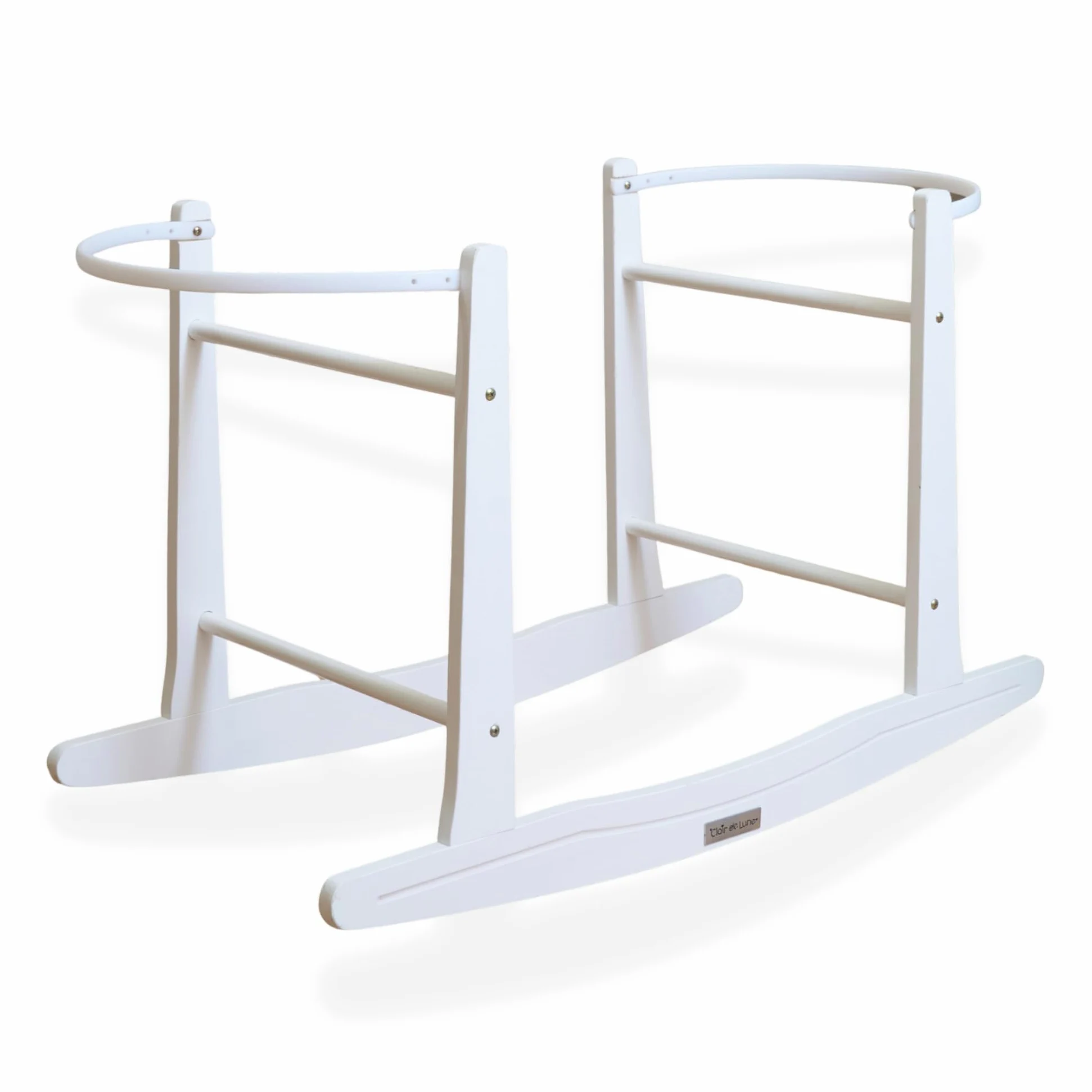 Clair de Lune Soporte para cesta mecedora de moisés, color blanco
