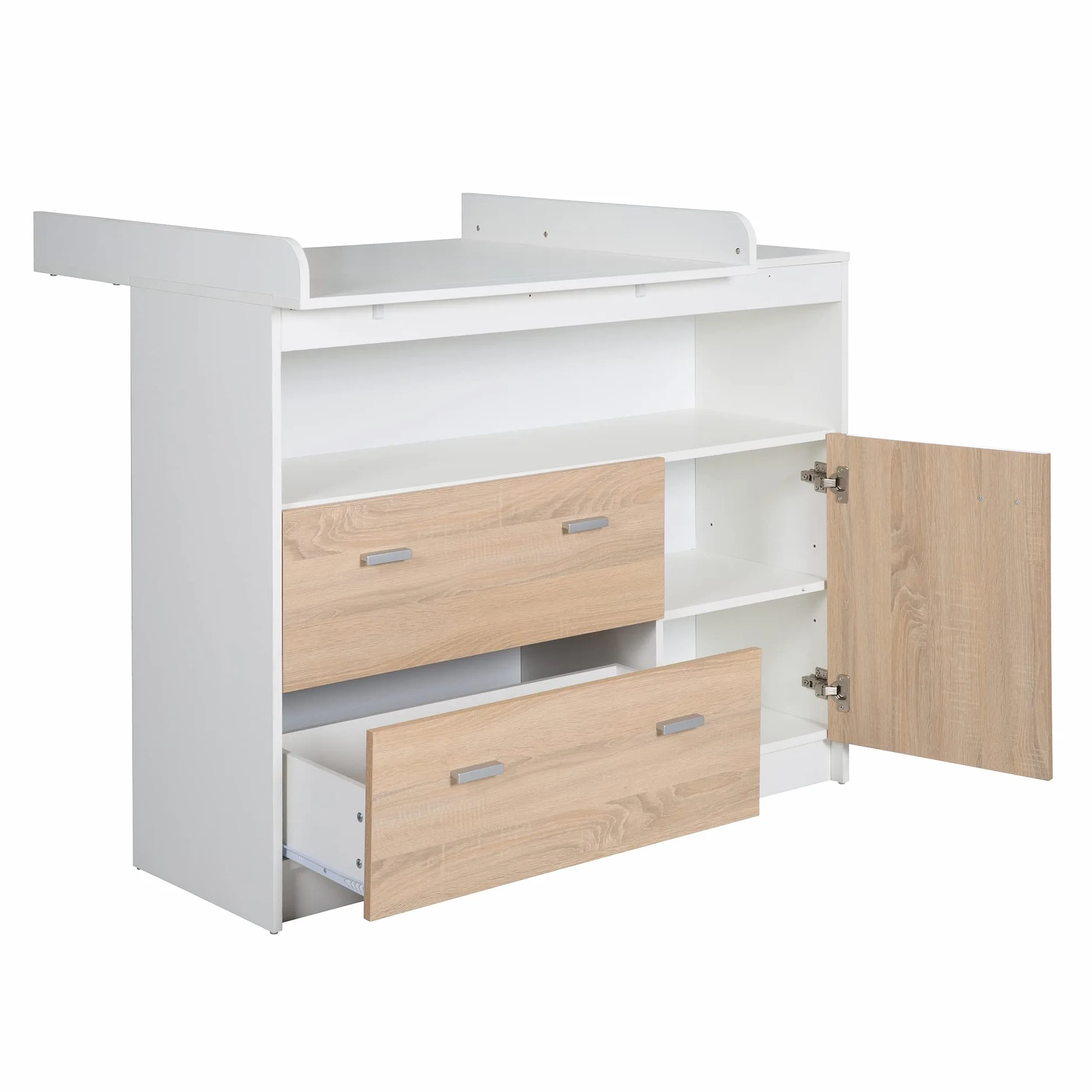 roba Gabriella - Juego de 2 piezas para habitación infantil, incluye cuna de 70 x 140 cm y cómoda cambiador, bicolor