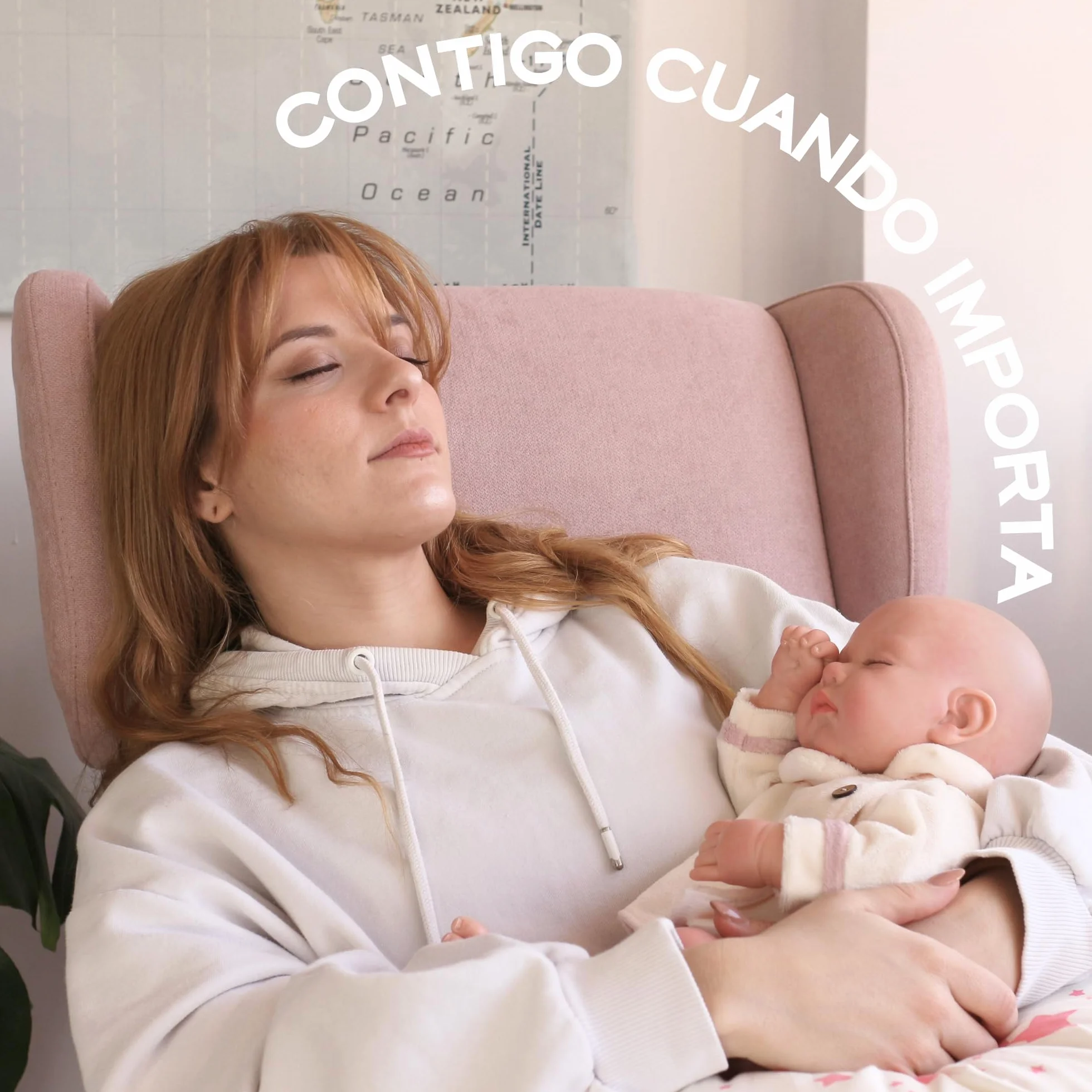 Mecedora Orejera Mod. Torino Sillón Balancín Lactancia Antimanchas Madera Haya Maciza Fabricado España Marrón Natural