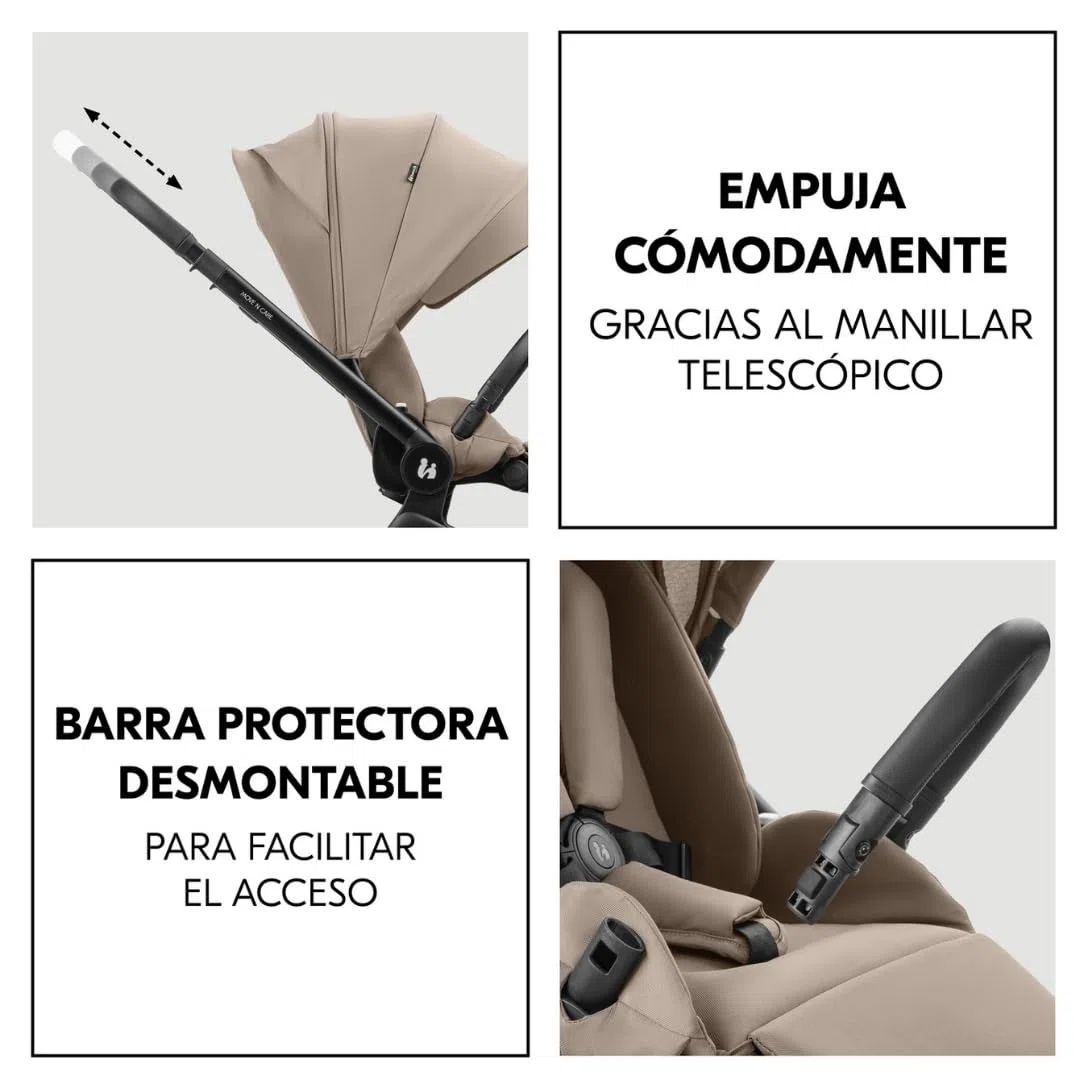 hauck Move N Care Carrito Bebé 3 en 1 con Silla de Coche Drive N Care - Capazo y Asiento Reversible – Cochecito para Recién Nacidos hasta 22 kg - Suspensión – Moca