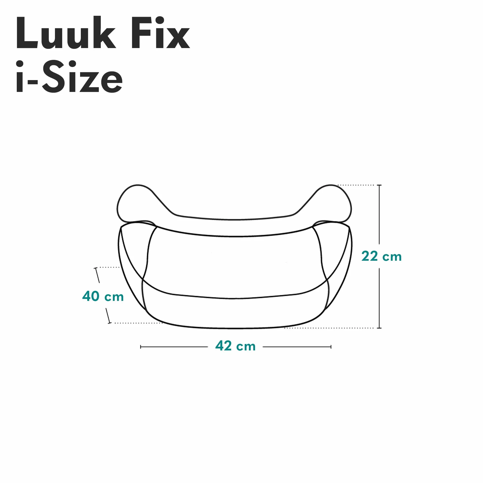 LIONELO LUUK FIX i-Size Asiento elevador con ISOFIX para niños 22-36 kg 125-150 cm grupos 2 y 3