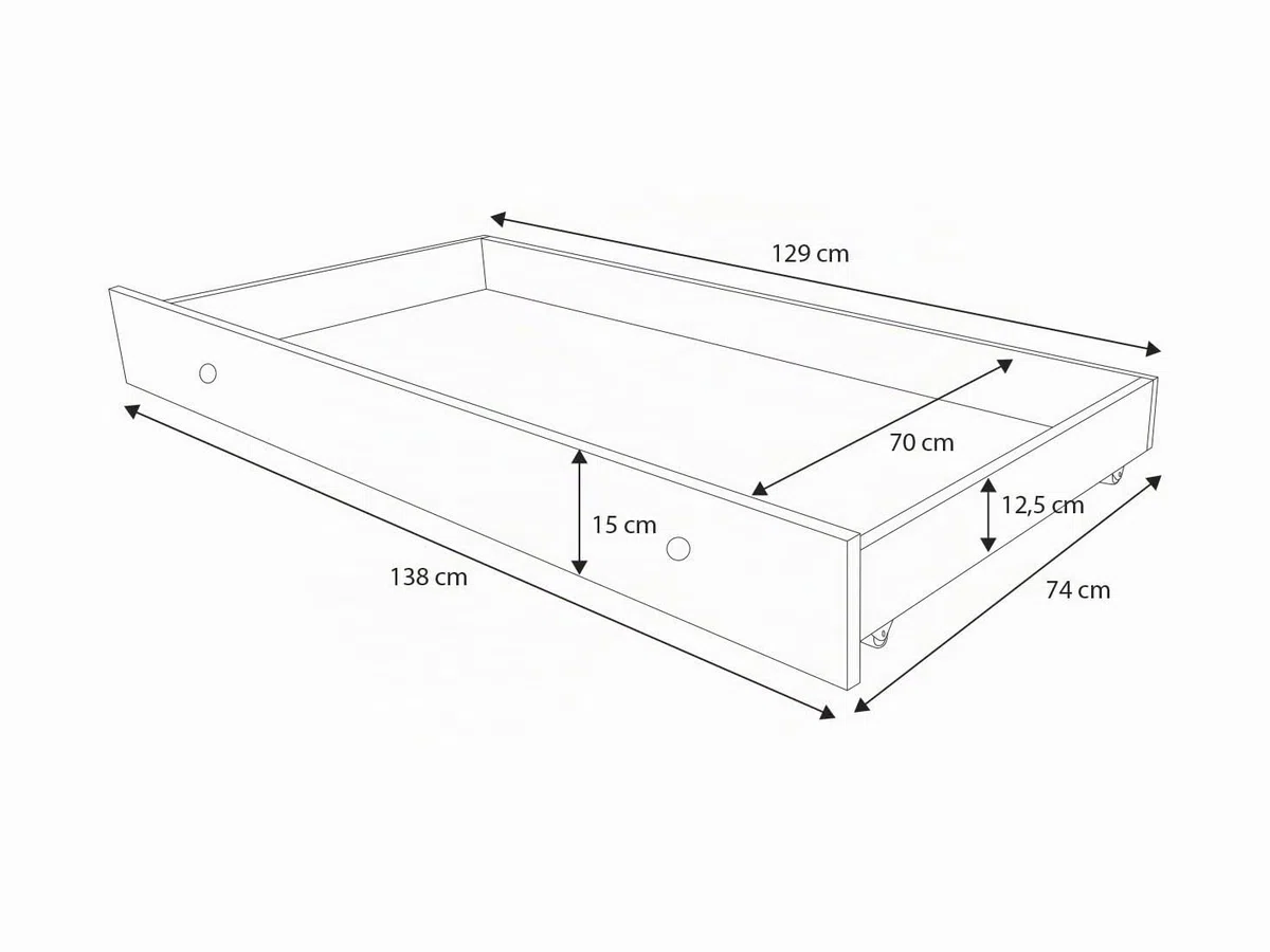 Kobi Cuna MAX | 140 x 70 | con cajón, colchón, Estructura, Cama para una niña y un niño | para habitación Infantil | (140 x 70)