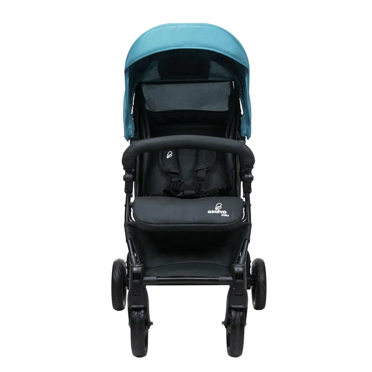 Asalvo CÁDIZ Silla de Paseo Ultraligera para bebé, Carrito de paseo, Respaldo Reclinable, Arnés 5 Puntos, SPF50+, Capota con Ventana, Manejable, Máxima Seguridad, Hasta 17 kg, Petróleo