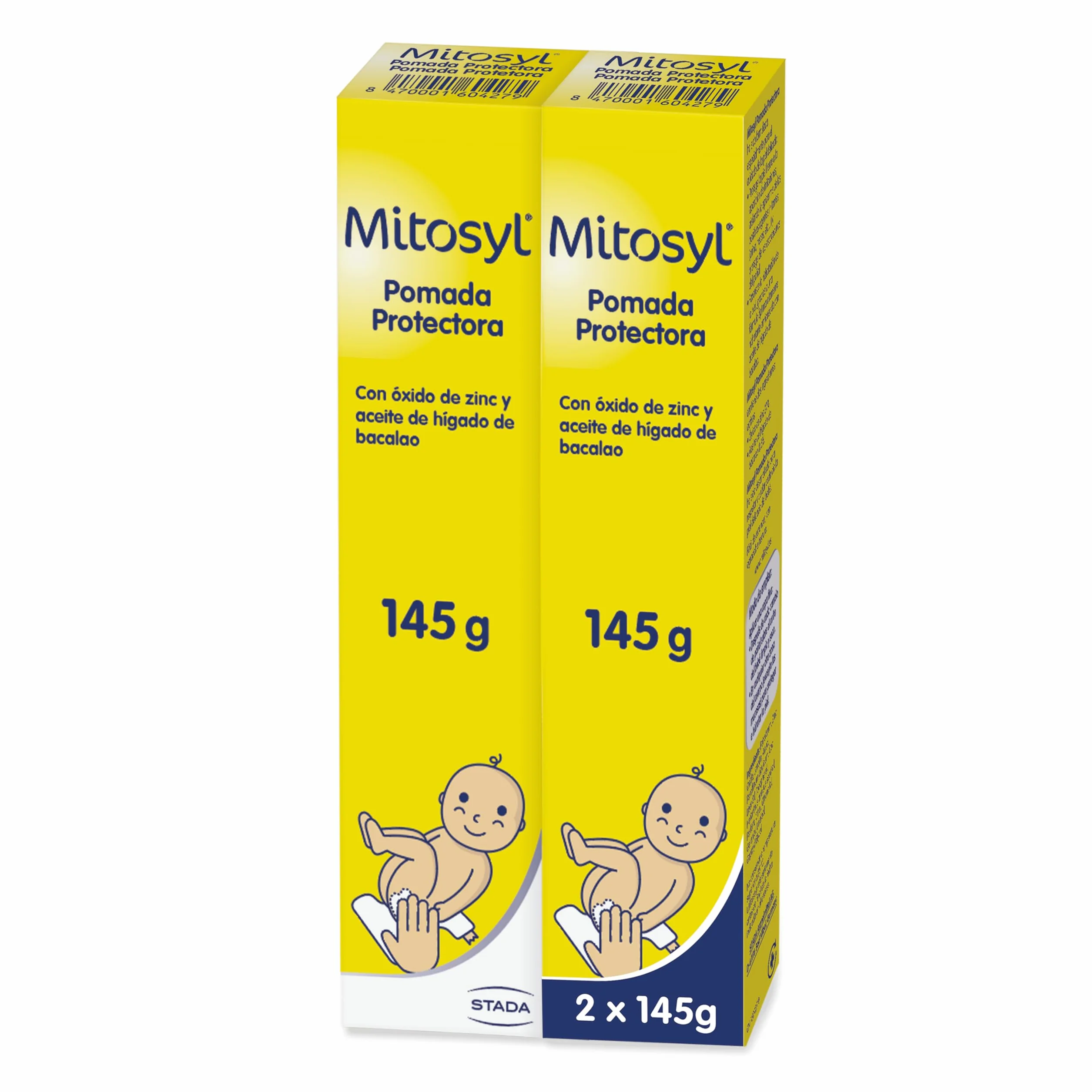 Mitosyl, Pomada Protectora, Crema de Pañal Bebé, Previene y Alivia Irritaciones, Fórmula Suave y Efectiva para el Cuidado Diario, 290g