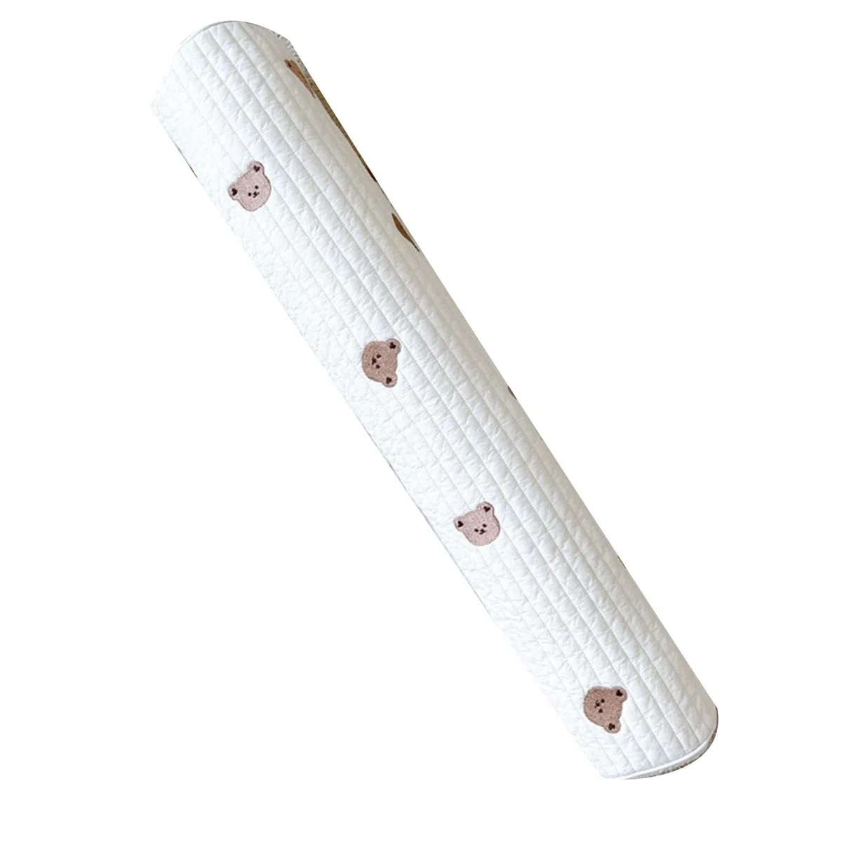 Pilipane Almohada para El Cuerpo del Bebé, Almohada para Dormir Lateral Antivuelco para Bebé, Cojín De Apoyo para El Cuello De Algodón Suave(Oso)