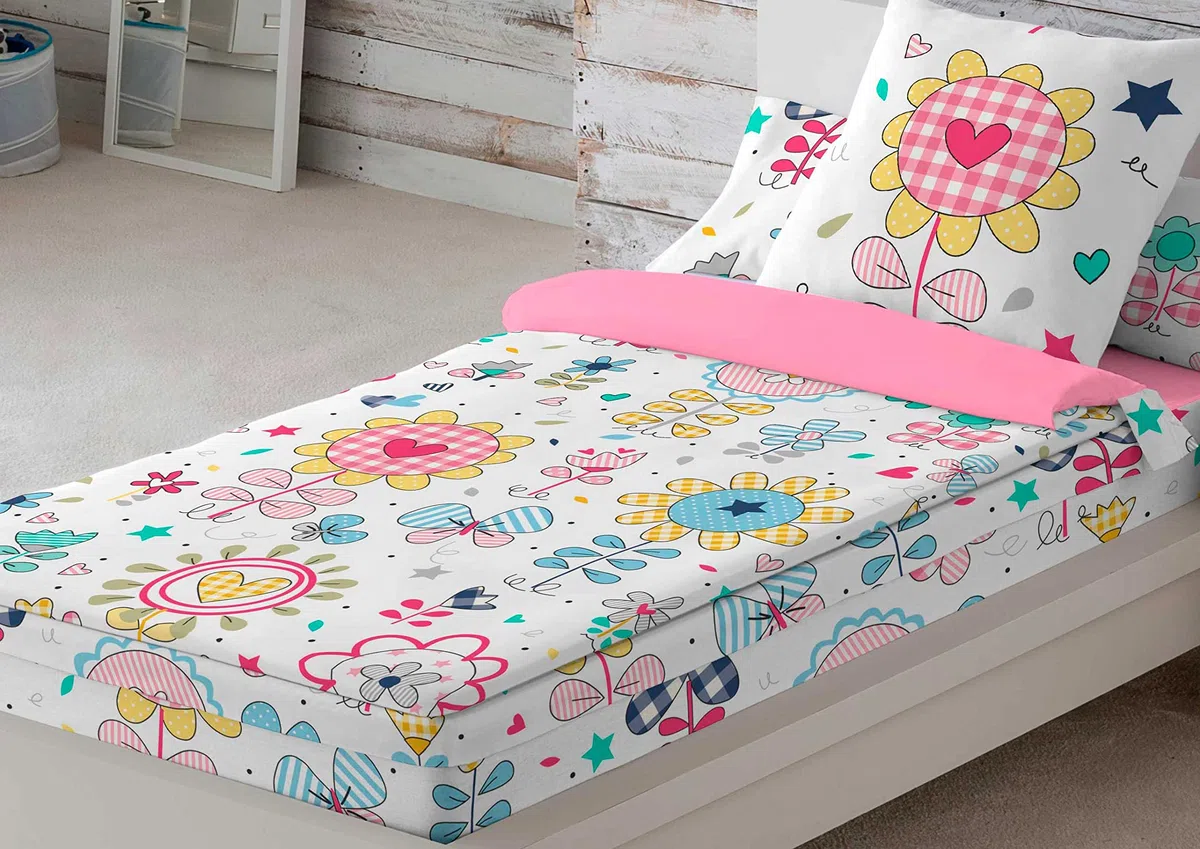COOL KIDS Saco nórdico con Relleno Vichy Spring Cama 105
