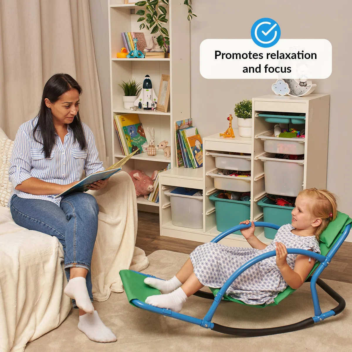 ODOXIA Silla Mecedora Sensorial | Silla para Necesidades Especiales | Mecedora para Niños | Balancín para Niños Pequeños | Equipamiento para Parques Infantiles | Balancín Sensor