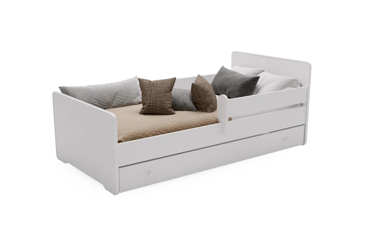 Kobi Cuna MAX | 140 x 70 | con cajón, colchón, Estructura, Cama para una niña y un niño | para habitación Infantil | (140 x 70)