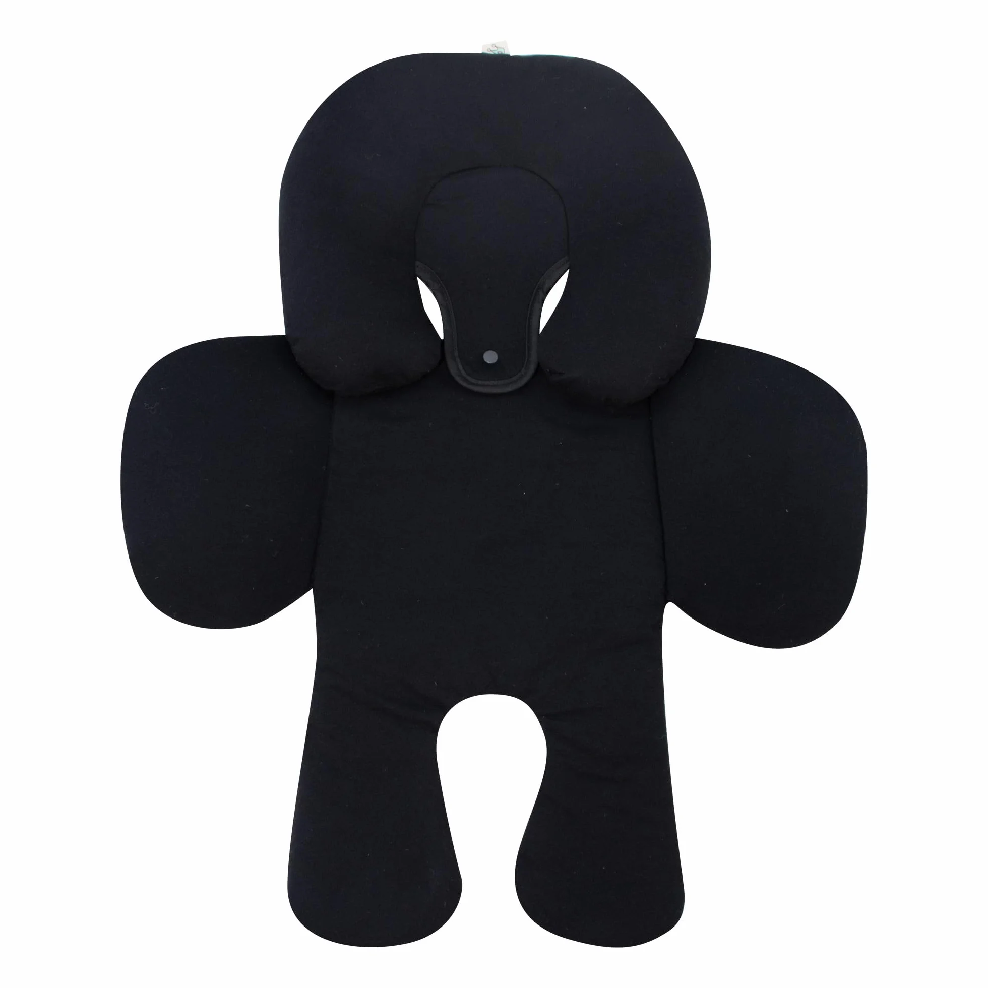 JYOKO Reductor Universal Bebé 2 Piezas Algodón Orgánico Cochecito Silla Coche Grupo 0 Soporte Cabeza Cuerpo Black Series