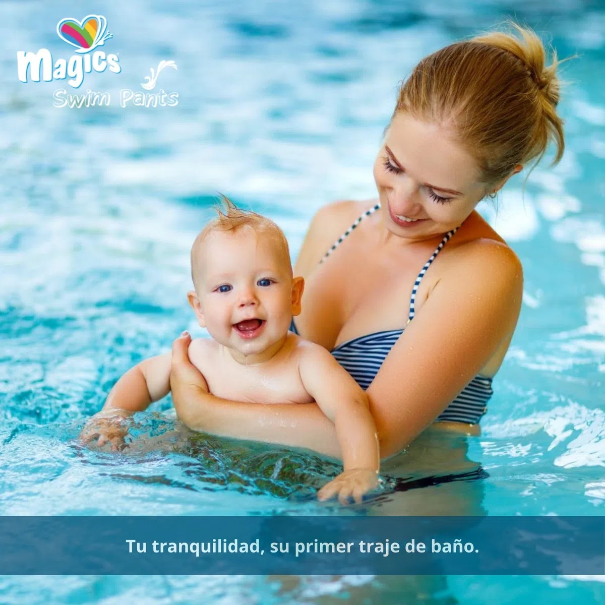 Magics Swim Pants, Pañales Bebé Bañadores Desechables, Talla L (14+kg), Formato de Cartón Conveniencia 80 Pañales de Nadar