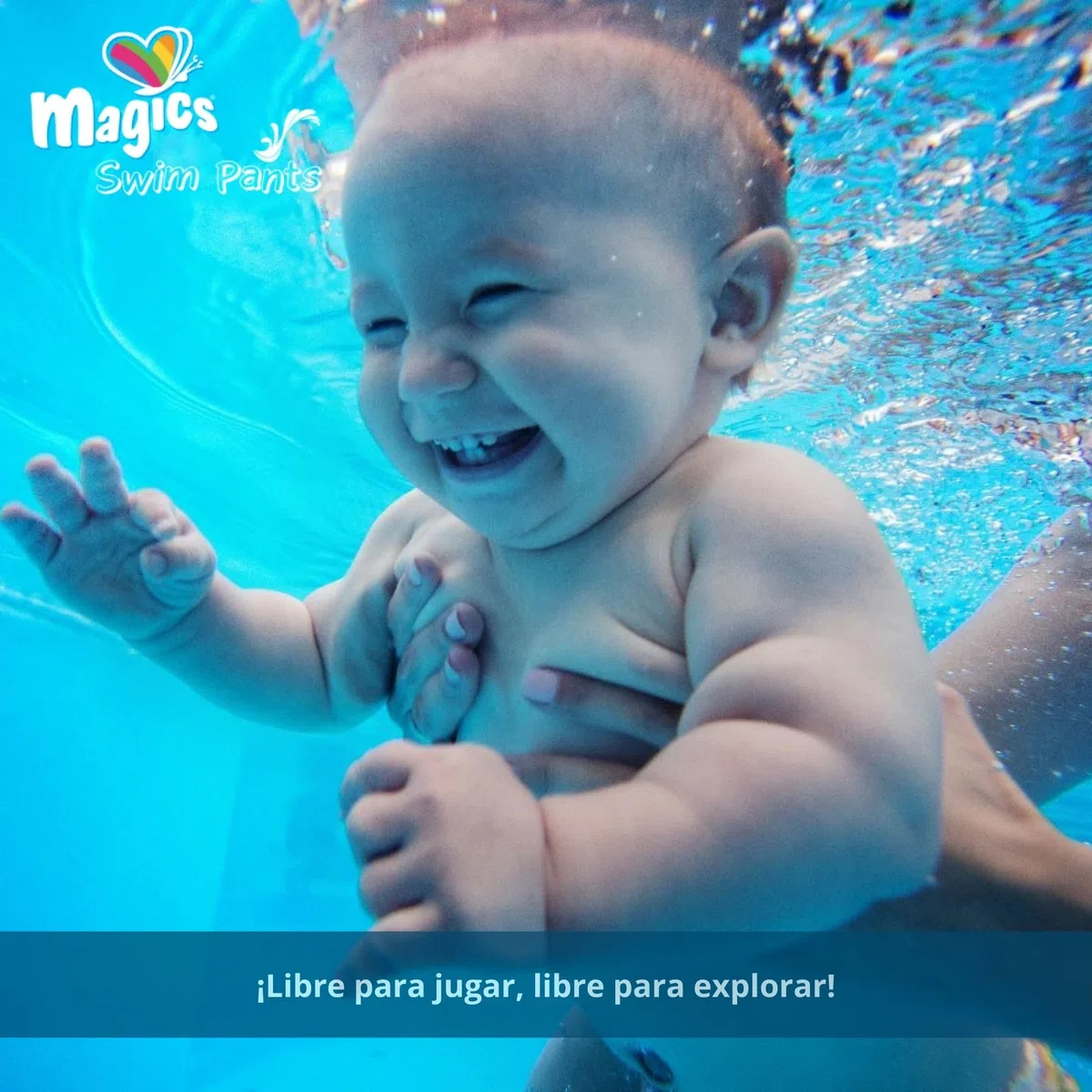 Magics Swim Pants, Pañales Bebé Bañadores Desechables, Talla L (14+kg), Formato de Cartón Conveniencia 80 Pañales de Nadar