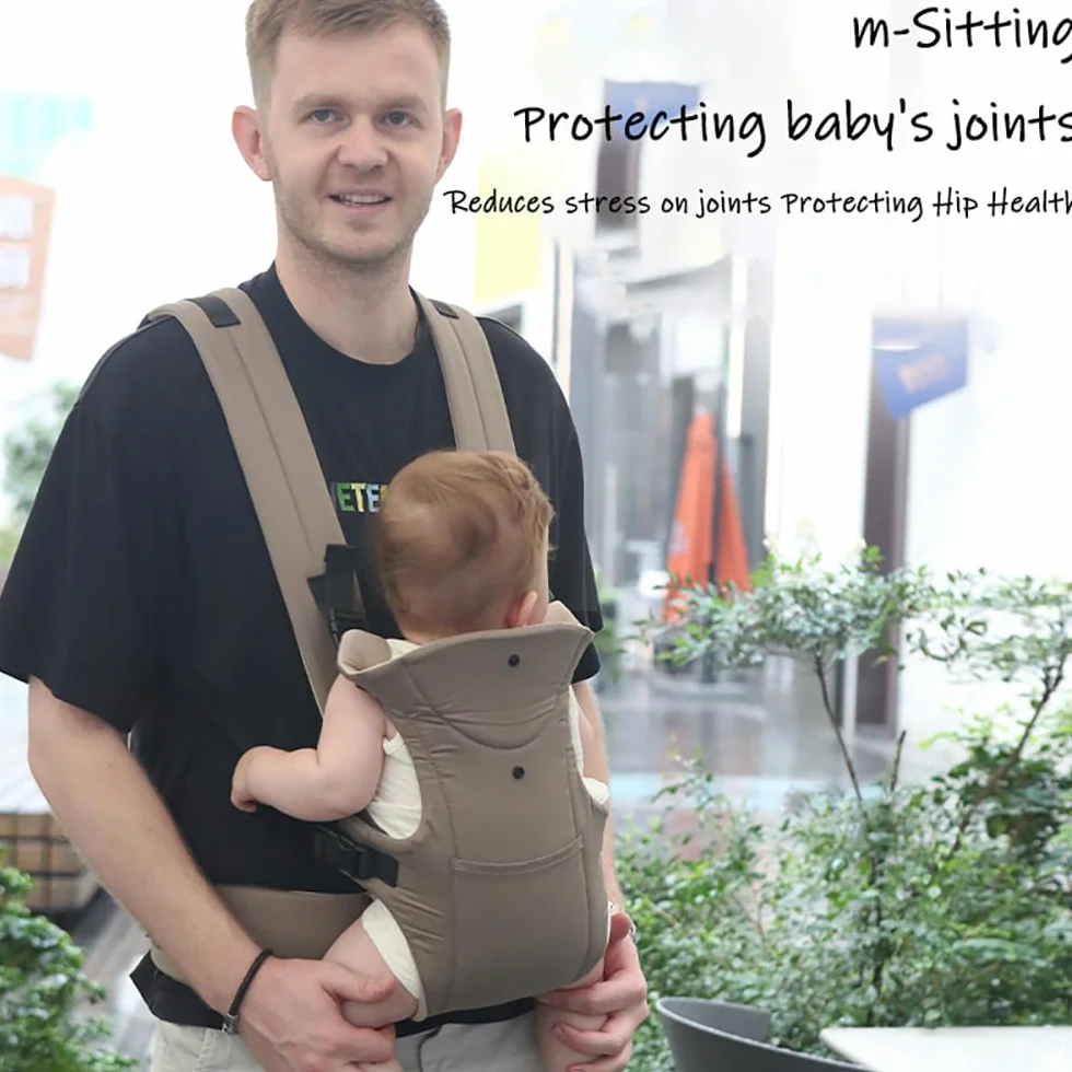 Fular Portabebés 4 en 1, Portabebe Canguro para Bebé hasta 15 kg