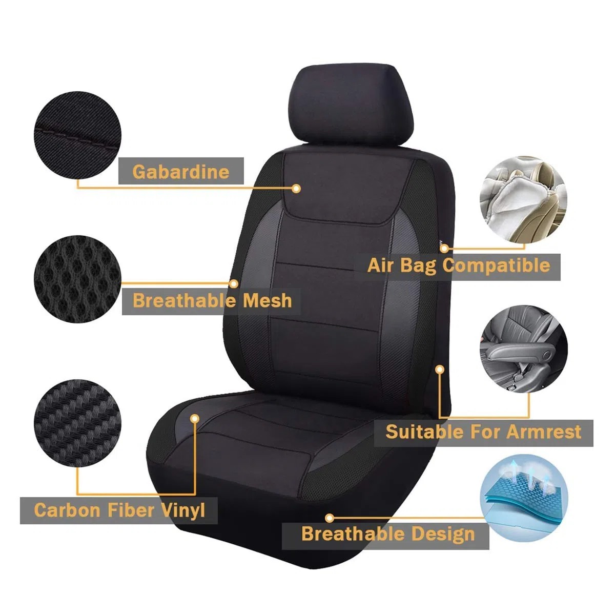 Fundas Asientos Coche, para Jaecoo 7 J7 PHEV 2024 2025 2026 Delanteros Seat Cover Protector Impermeables Transpirable Juegos de Cubreasientos Protectores