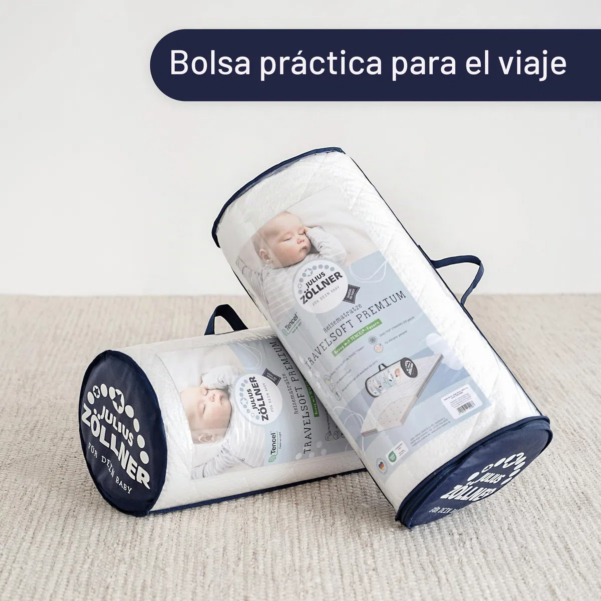 Julius Zöllner Travelsoft Premium 7120100000 – Colchón de viaje, 60 x 120 cm