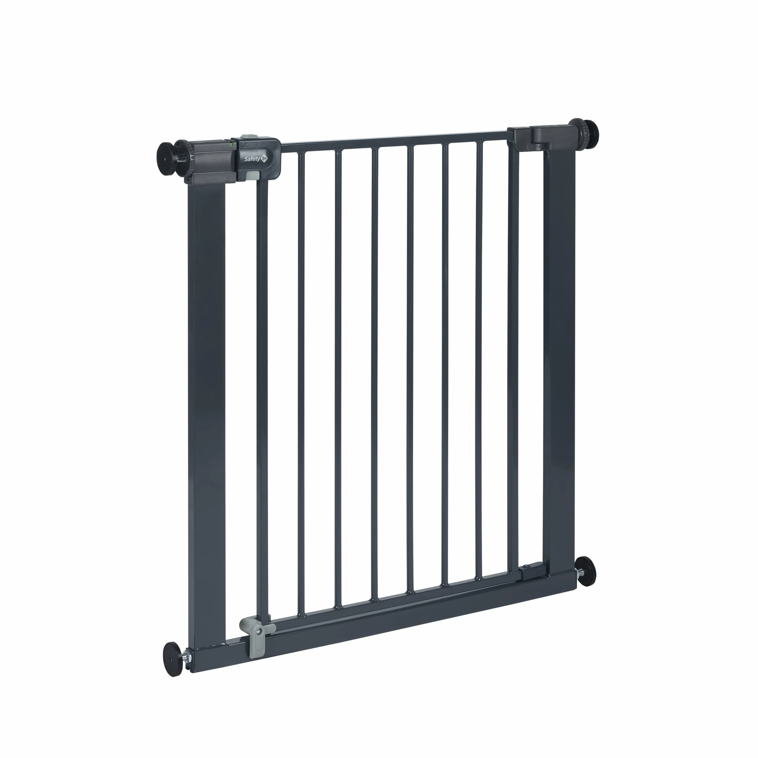Safety 1st Easy Close Metal, Barrera Seguridad Niños Escalera Presión, 73–80cm (máx. 108cm), Valla Seguridad Infantil Fácil Cierre, Abre 1 Mano, Sin Tornillos (Sin Taladros), Doble Bloqueo, Negra