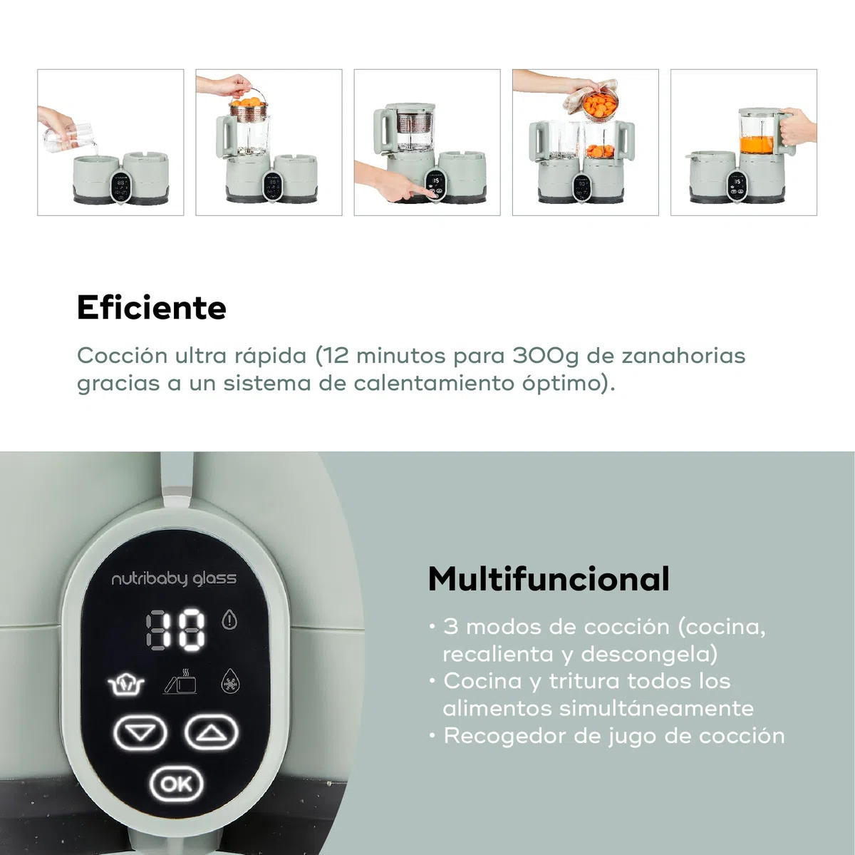 Babymoov Robot de cocina Nutribaby Glass