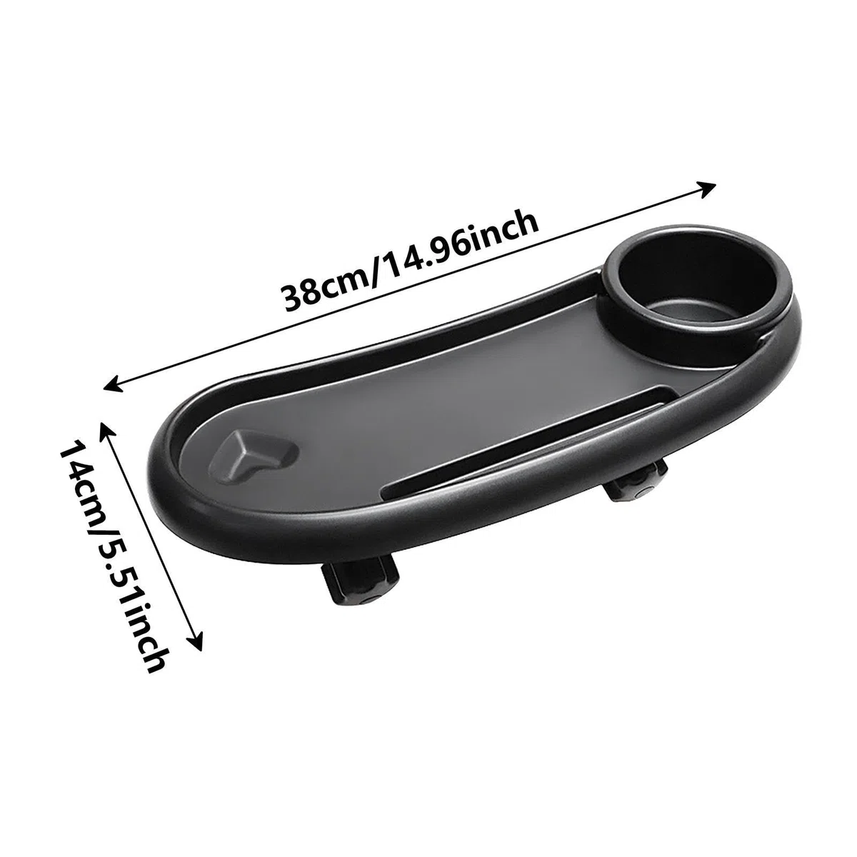 Snack Tray, ABS Pram Baby Tray with Cup Holder, Detachable Stroller Snack Tray with Phone Holder, Baby Tray For Stroller Stroller Tray with Cup Holder