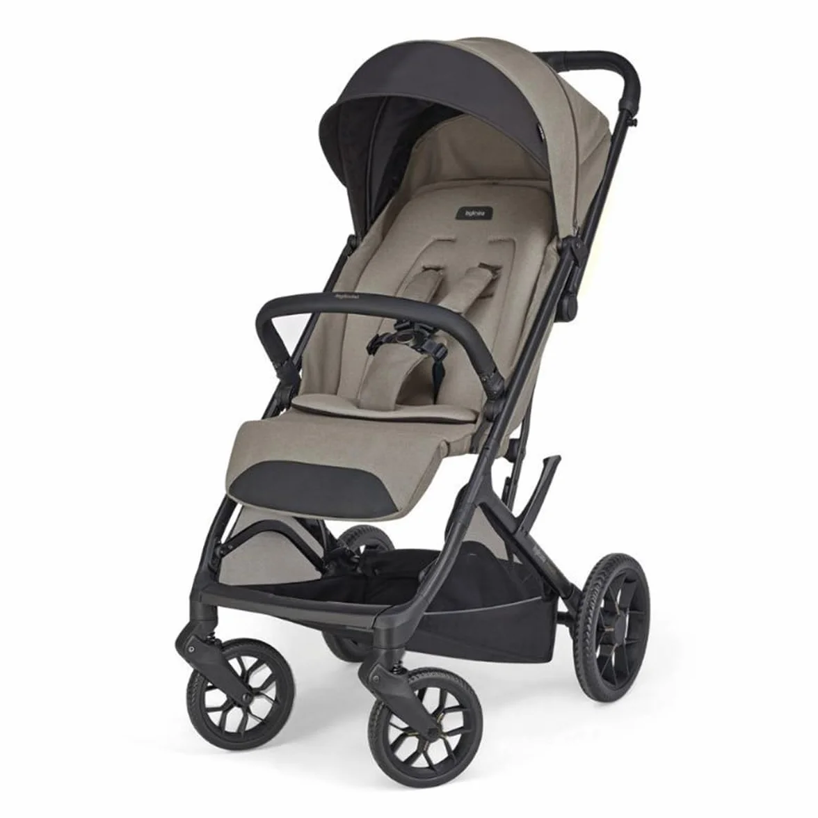 Inglesina Maior - Cochecito compacto y ligero de 7,9 kg, ruedas grandes amortiguadas, asiento amplio All Season, cierre con una mano, capota UPF 50+, hasta 22 kg, Tundra Beige