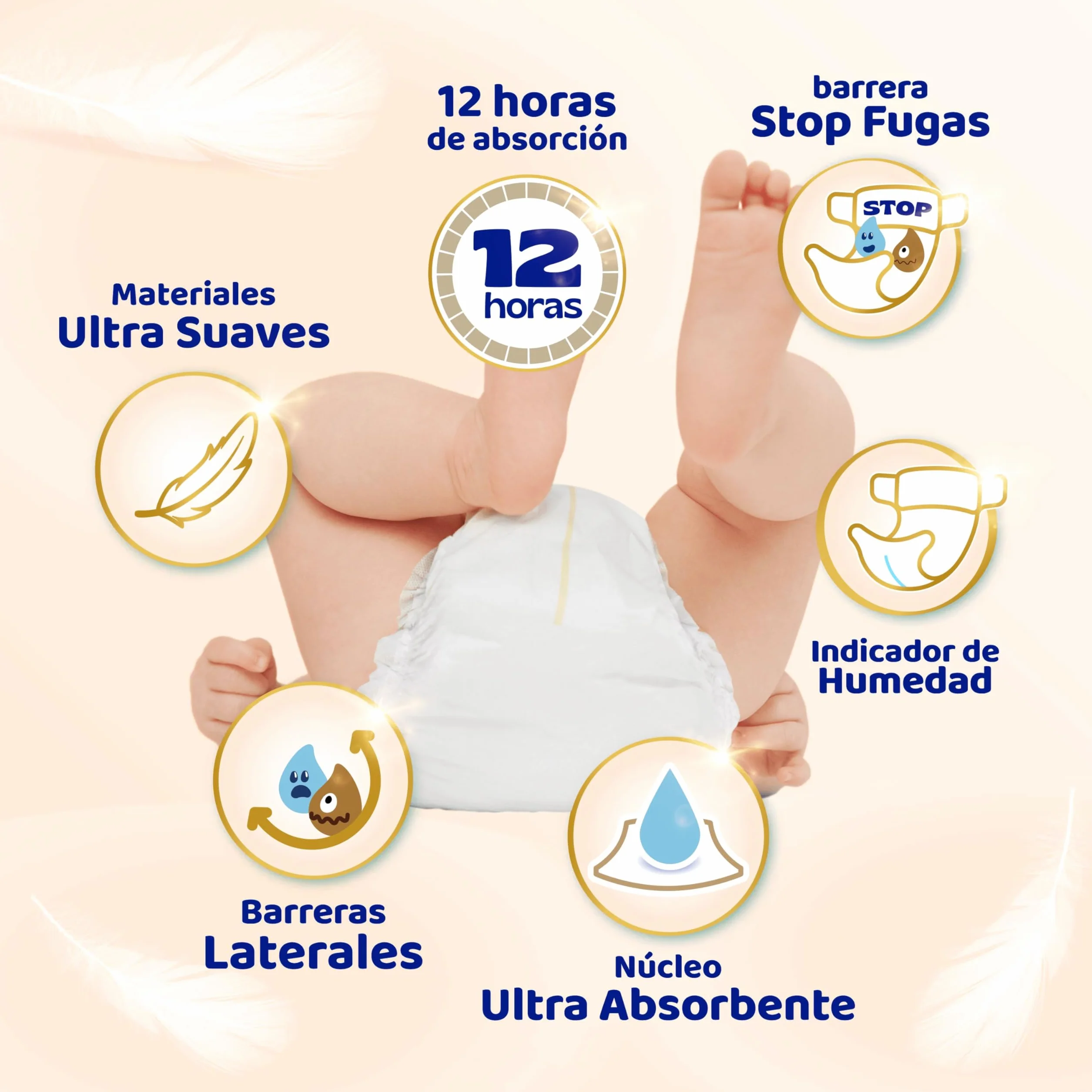 Dodot Pañales Bebé Sensitive Talla 4 (9-14 kg) 192 Pañales + 4 Pants Pack Mensual Protección Antifugas