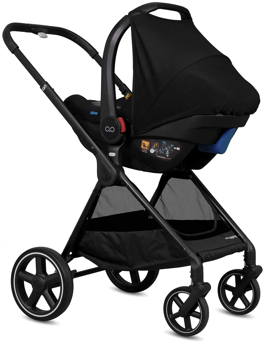 Cochecito de paseo Casualplay Optim, con capazo y grupo 0+ i-size, color gris