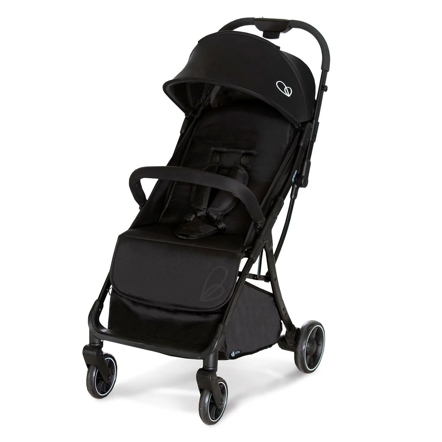 Asalvo HITO Silla de Paseo, Carrito bebé, Carro para bebés, Confortable, Ultraligera, Segura, Capota con Ventana y Freno Trasero, Manejable, Plegado compacto, Carga Máxima 24 kg, Negro
