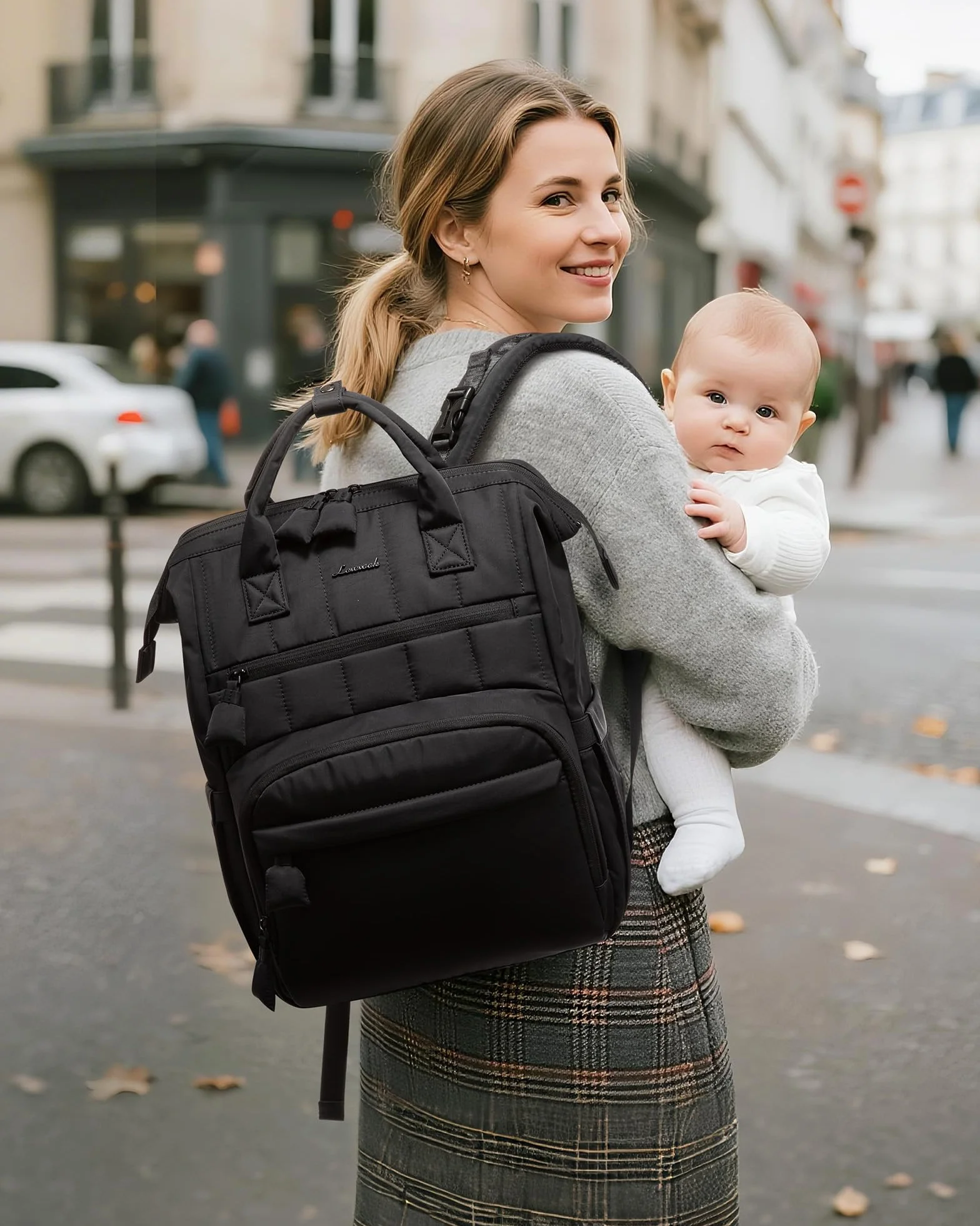 LOVEVOOK Mochila cambiador grande para bebé