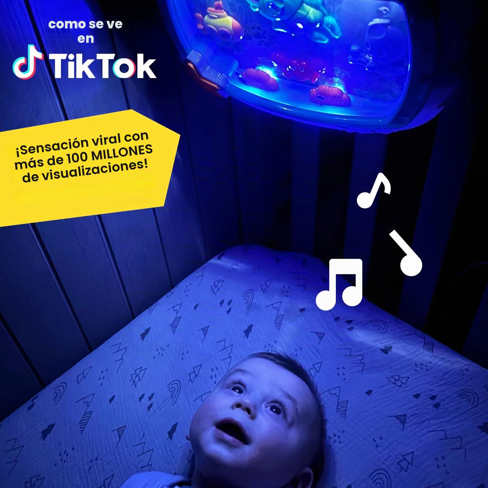 Baby Einstein Sea Dreams Soother Máquina de Ruido Blanco para Bebé con Luces, Música y Sonidos Marinos, Acuario Juguete de Cuna con Control Remoto