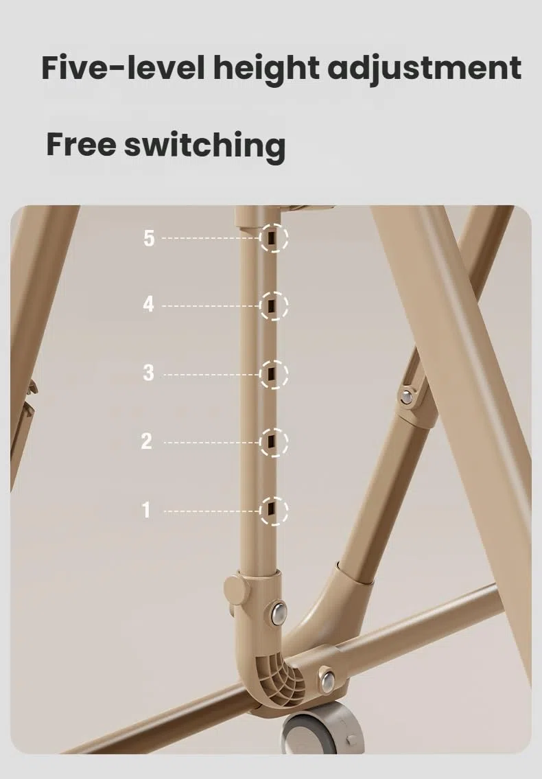 Modo de Comedor 2 en 1 y Modo Swing Trona para Bebé Silla, de Comedor para, Convertible Plegable Multifuncional, Con 5 Alturas Ajustables y 3 Posiciones Reclinables (8121 Grey)