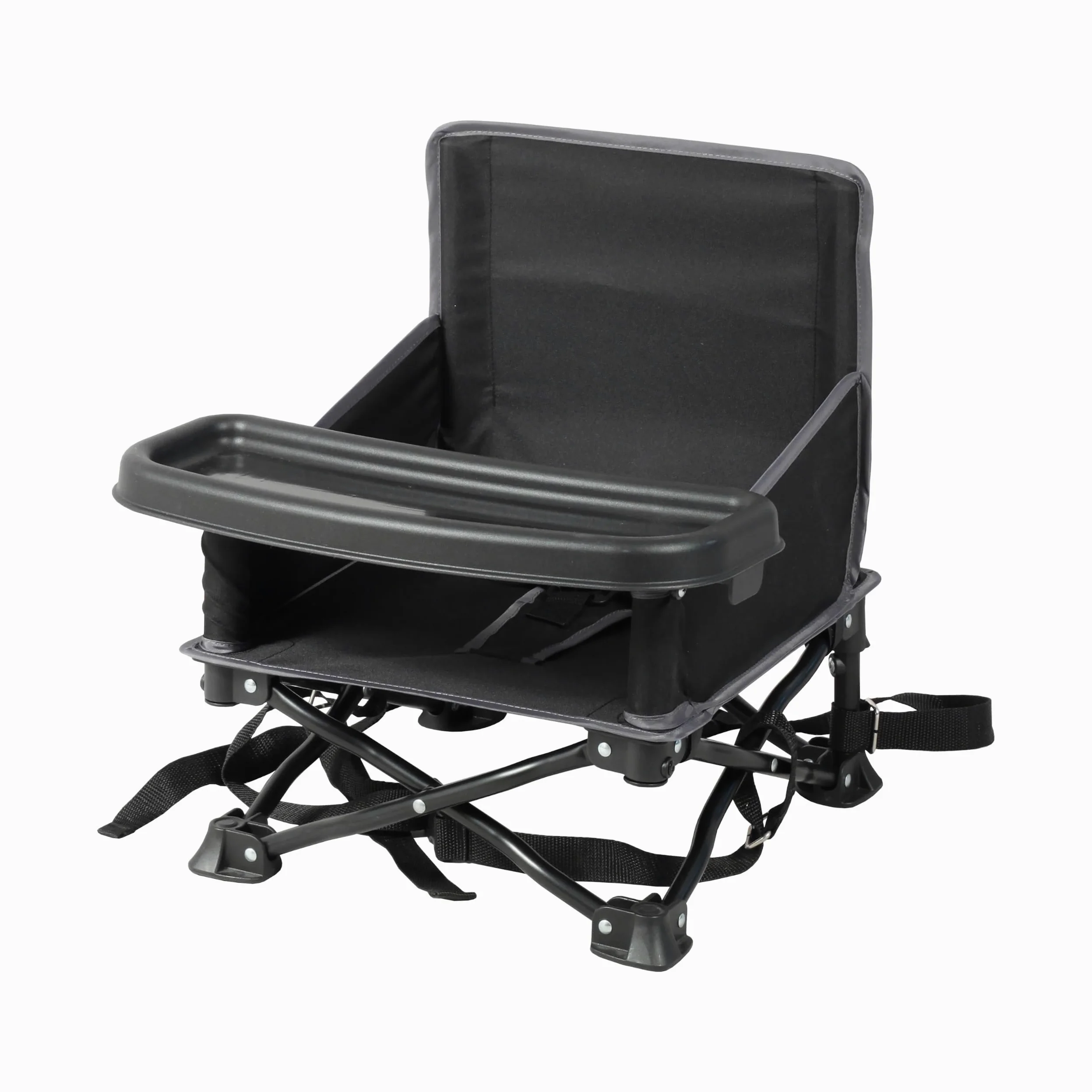 Bambisol "Chaizounette" Asiento Elevador Portátil | Escalable a partir de 6 meses, Bolsa de Transporte, Silla Camping Infantil | Negro