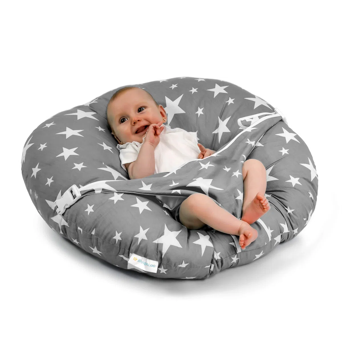 BANBALOO-Tumbona para Recién Nacido- Hamaca Bebé portátil- Nido Bebé Neonato-Cojín Cuna de día -Cuco para Bebés- Ideal Embarazo y Lactancia- Regalo Original Nacimiento-Baby Shower niño y niña.