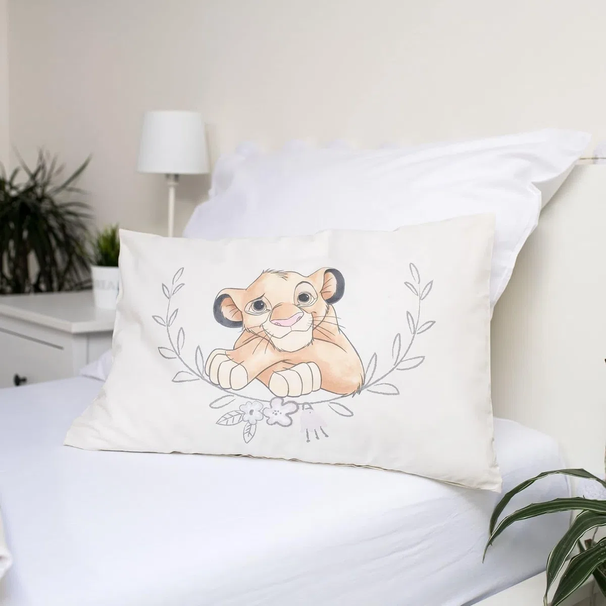 Disney - Juego de Cama Infantil de 2 Piezas, 40 x 60 cm + 100 x 135 cm, 100% algodón, diseño de El Rey León