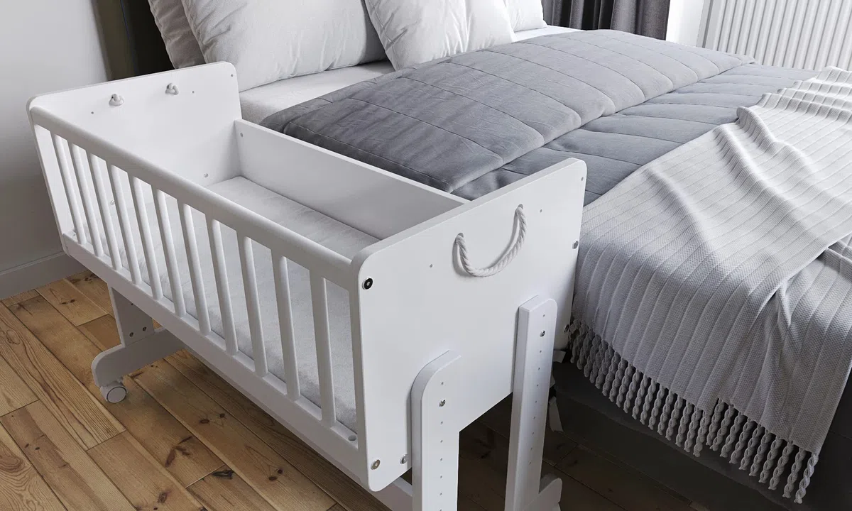 Love For Sleep Cuna Multifuncional 6 en 1 de Madera para Bebé 90x40 cm SMARTCRIB con Ruedas y Colchón – Cuna Colecho, Moisés, Banco, Mesa y Caja de Juguetes