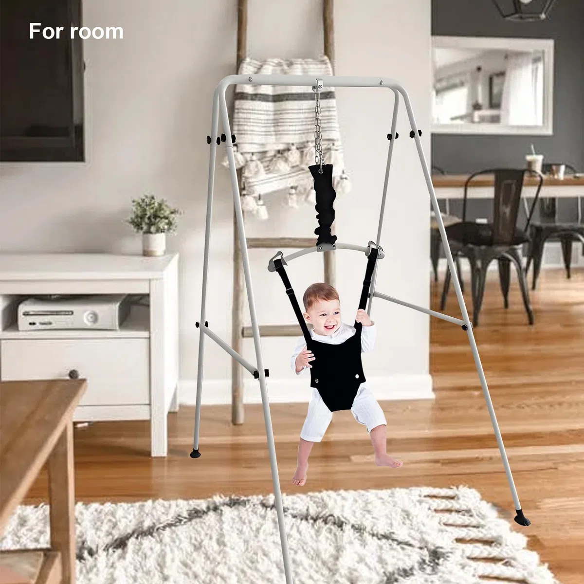 Puente de puerta para bebé con soporte para bebés activos que aman saltar y divertirse para bebés de 6 a 24 meses