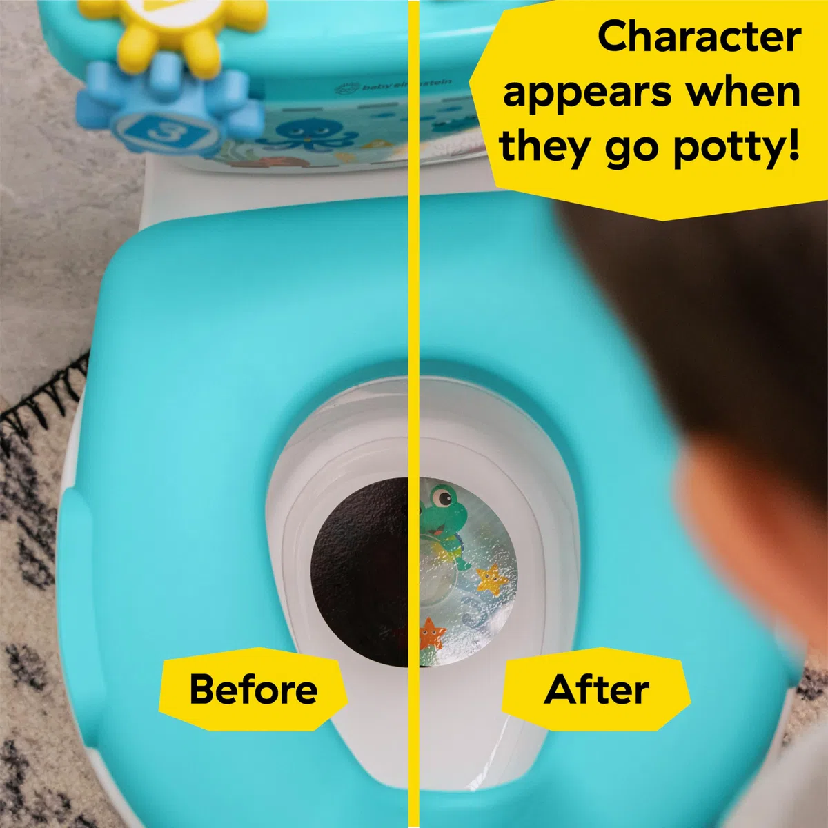 Baby Einstein, Geared for Success: Sistema 2 en 1 para Aprender a Ir al Baño, Con Música y Engranajes Giratorios, Desde 18 Meses