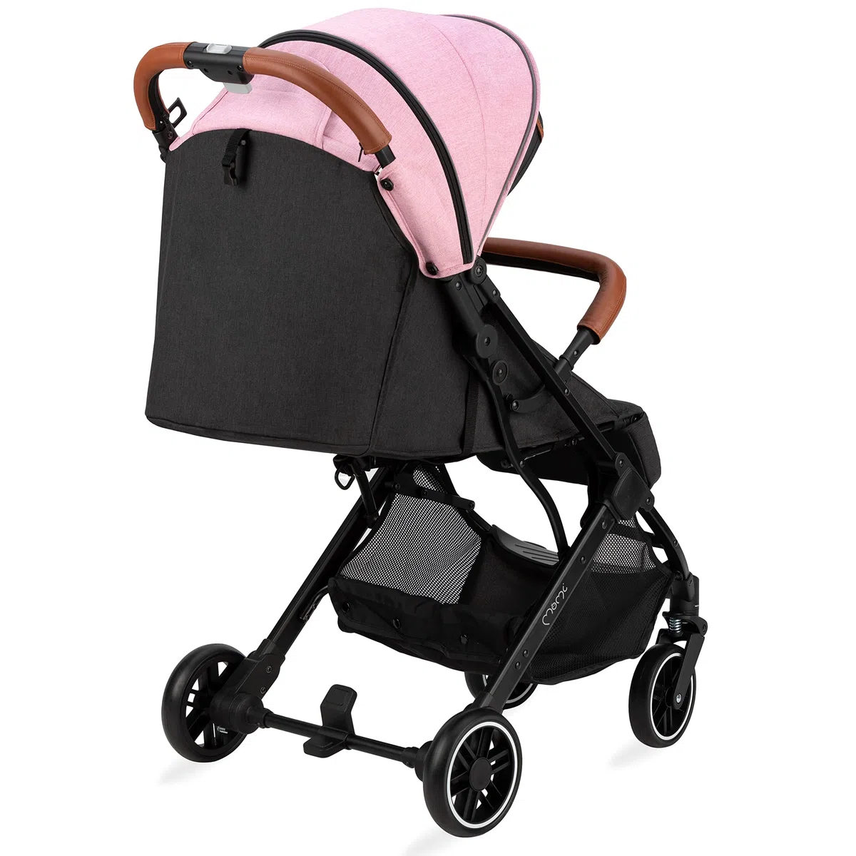 MoMi ESTELLE Silla de Paseo Ligera y Plegable, Carrito de Bebé Compacto con Respaldo Reclinable, Arnés Ajustable de 5 Puntos, Capota Protectora, Gran Cesta de Almacenaje, desde 6 Meses hasta 15 kg