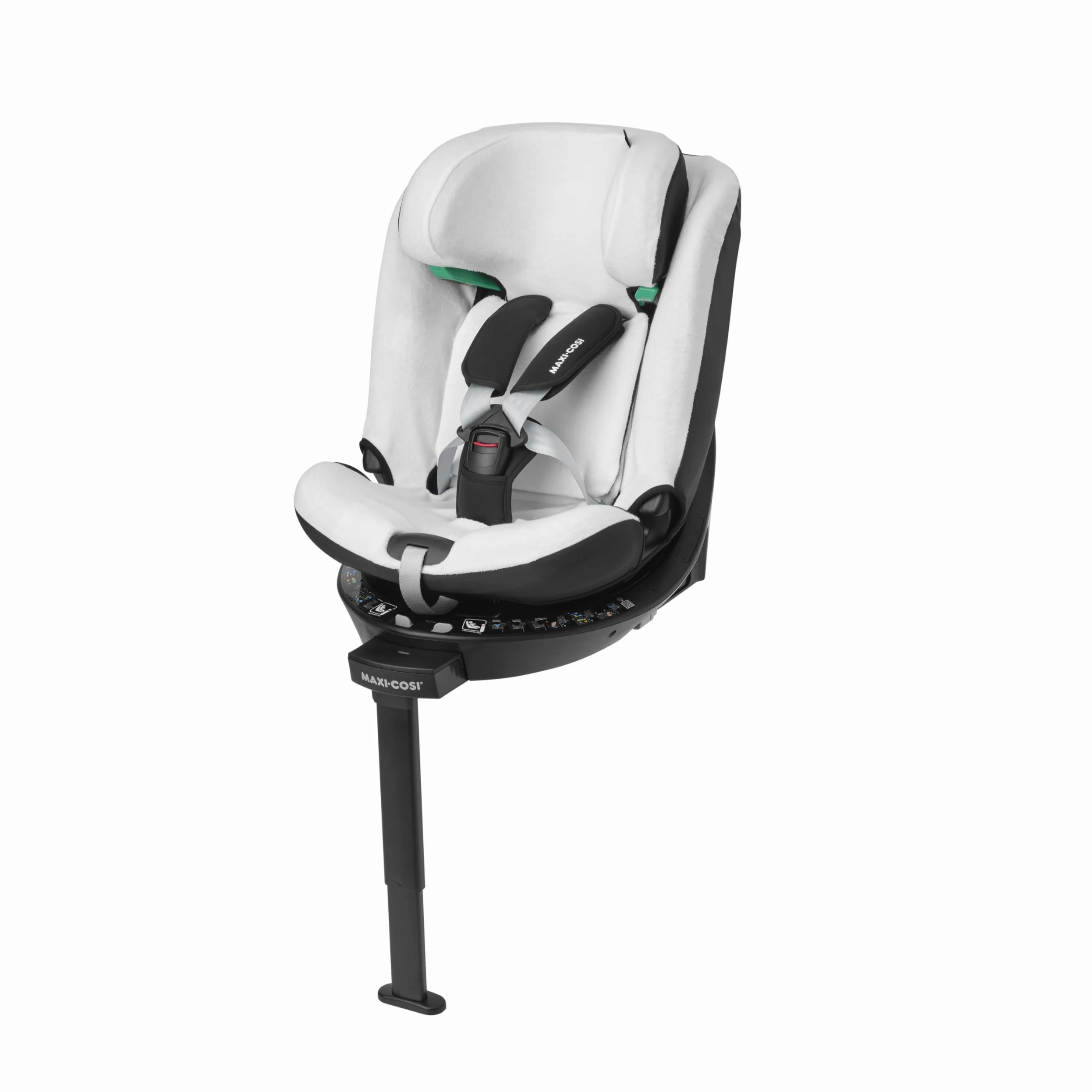 Maxi-Cosi Funda Silla Coche Algodón Orgánico para Emerald 360 S, Funda Silla Coche Bebé, Suave, Transpirable, Absorbe Humedad, Lavable en Lavadora, Natural White