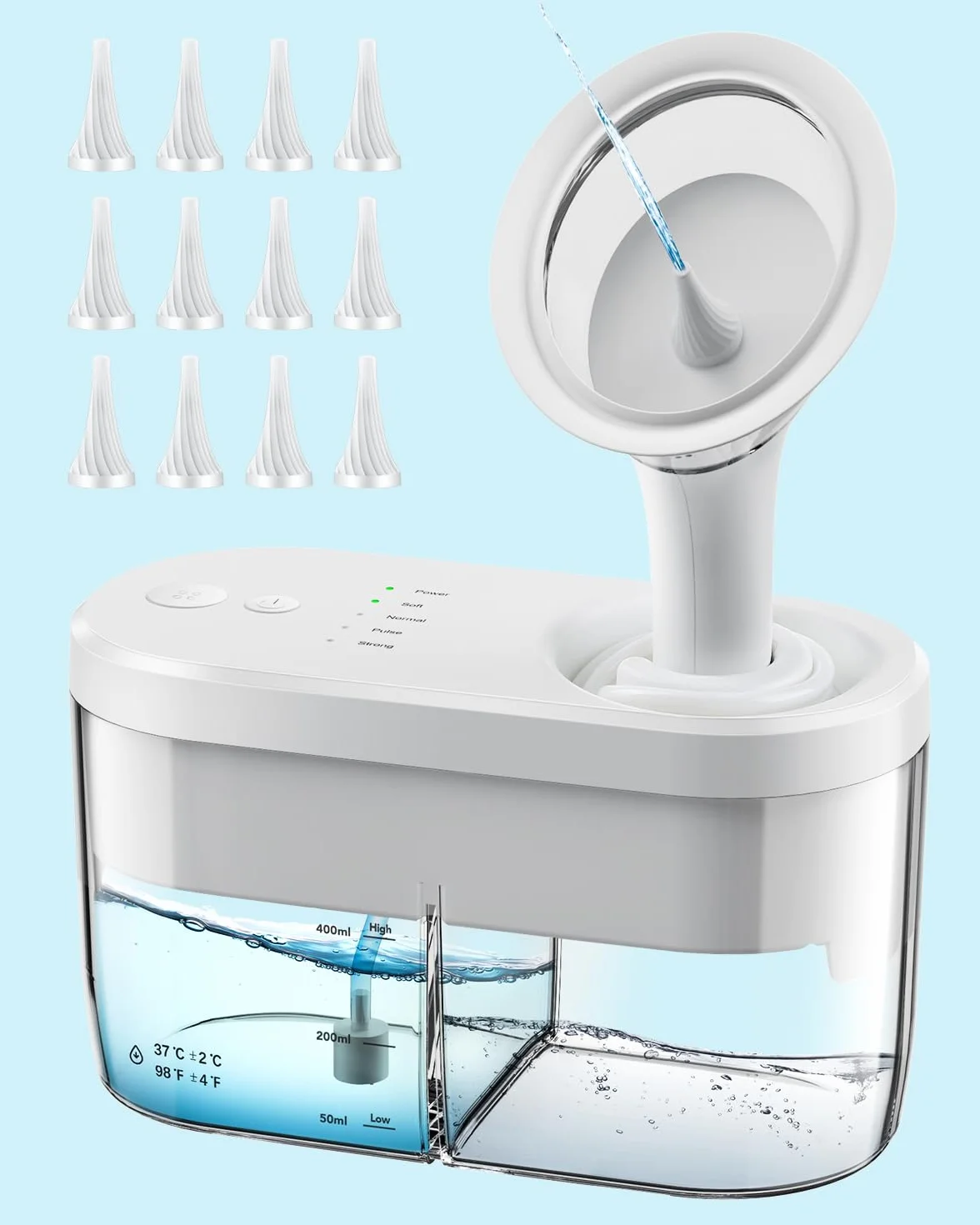 Kit De Extracción De Cera De Oído Eléctrico, Herramienta De Limpiador De Orejas, Limpieza De Oídos Eficiente Con 4 Modos Y Reciclaje Automático De Aguas Residuales Para Niños Adultos