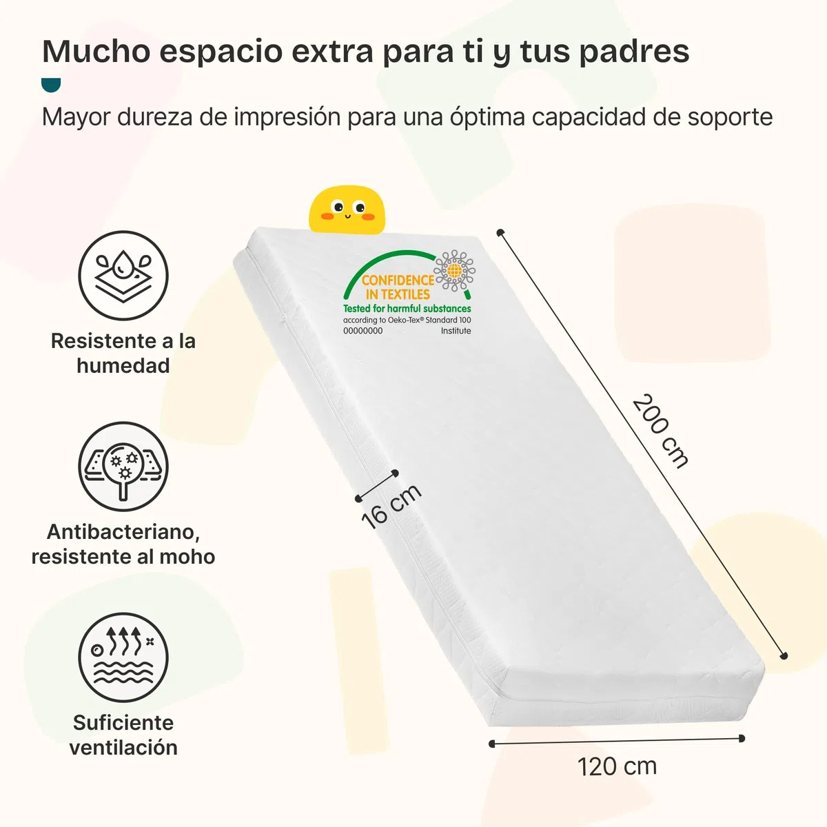[en.casa] Cama para Niños de Madera Pino Sisimiut con Colchón Espuma Fría 120 x 200 cm Cama Infantil con Reja Protectora Somier Forma de Casita - Pino Natural