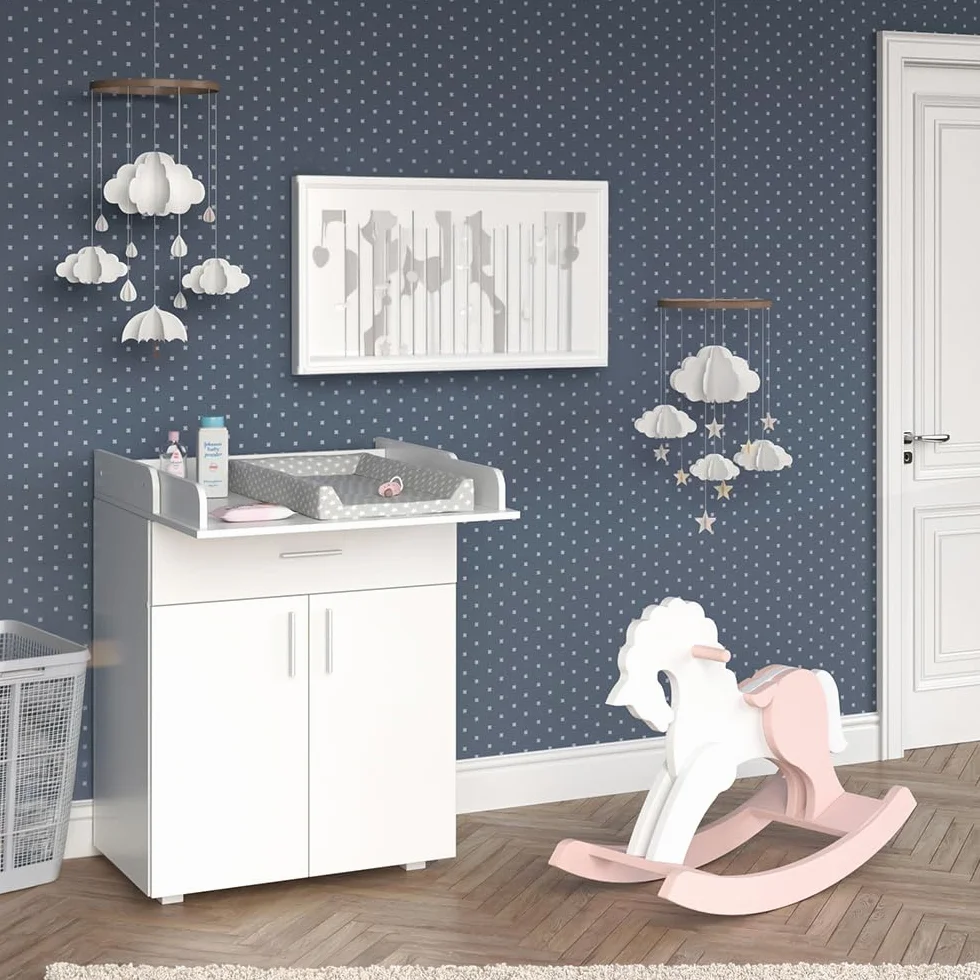 Vicco Mueble cambiador bebé "Lena", Blanco, 75 x 100 cm