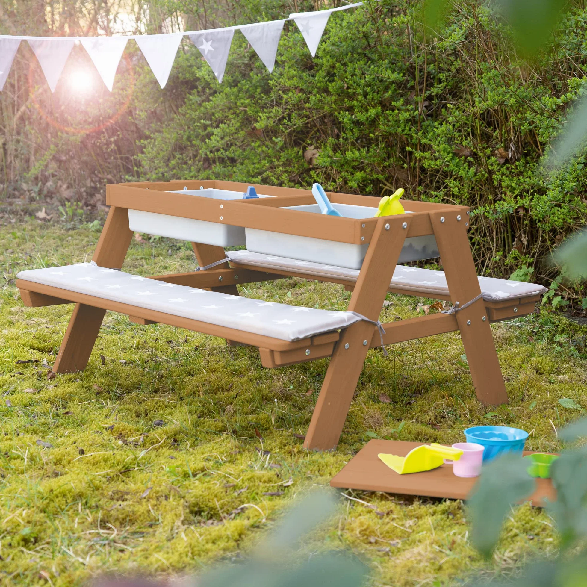 Roba 456002TE Outdoor Deluxe Puf infantil con capazo marrón