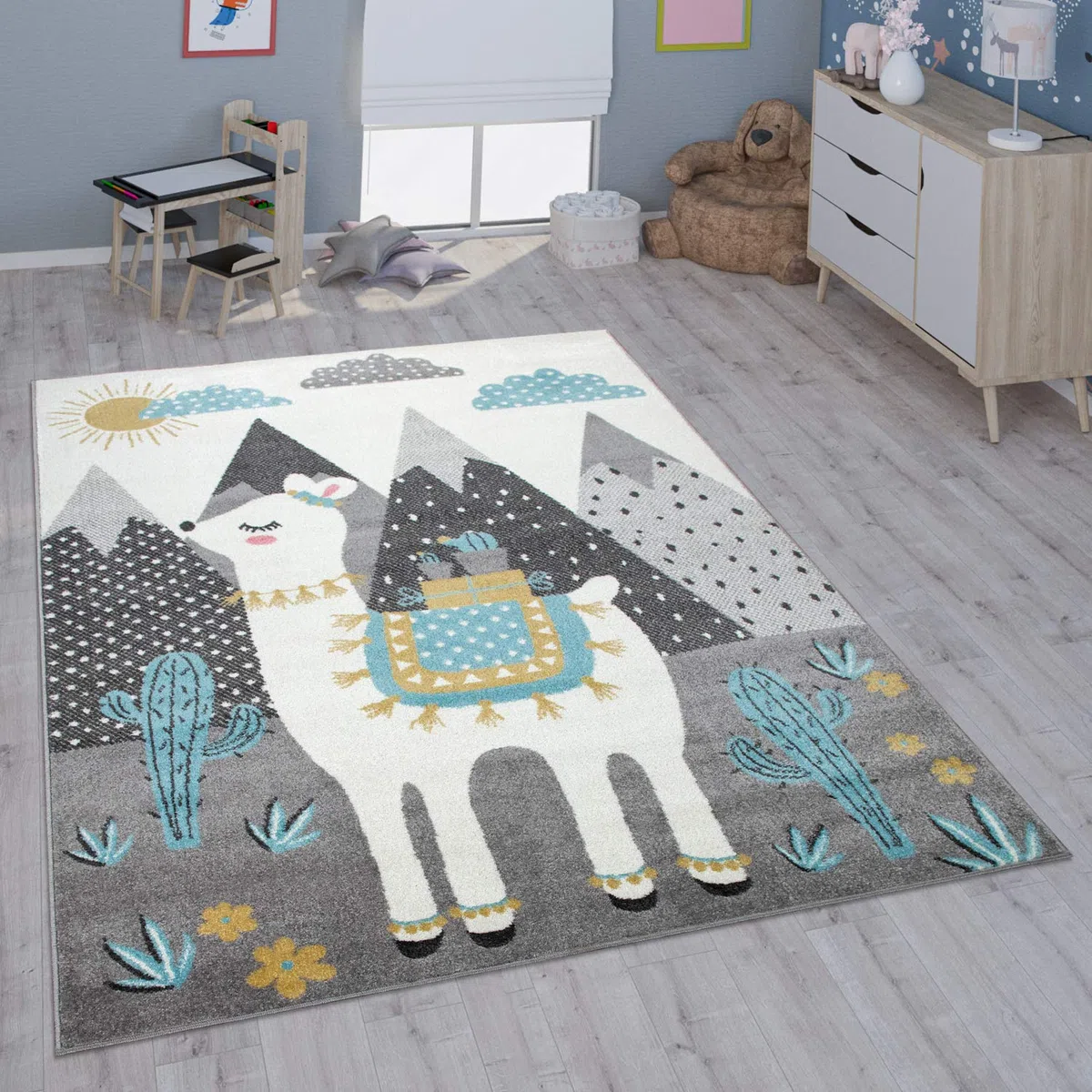 Paco Home Alfombra Infantil Habitación Infantil Niña Niño Varios Estampados Y Tamaños, tamaño:120x160 cm, Color:Multicolor