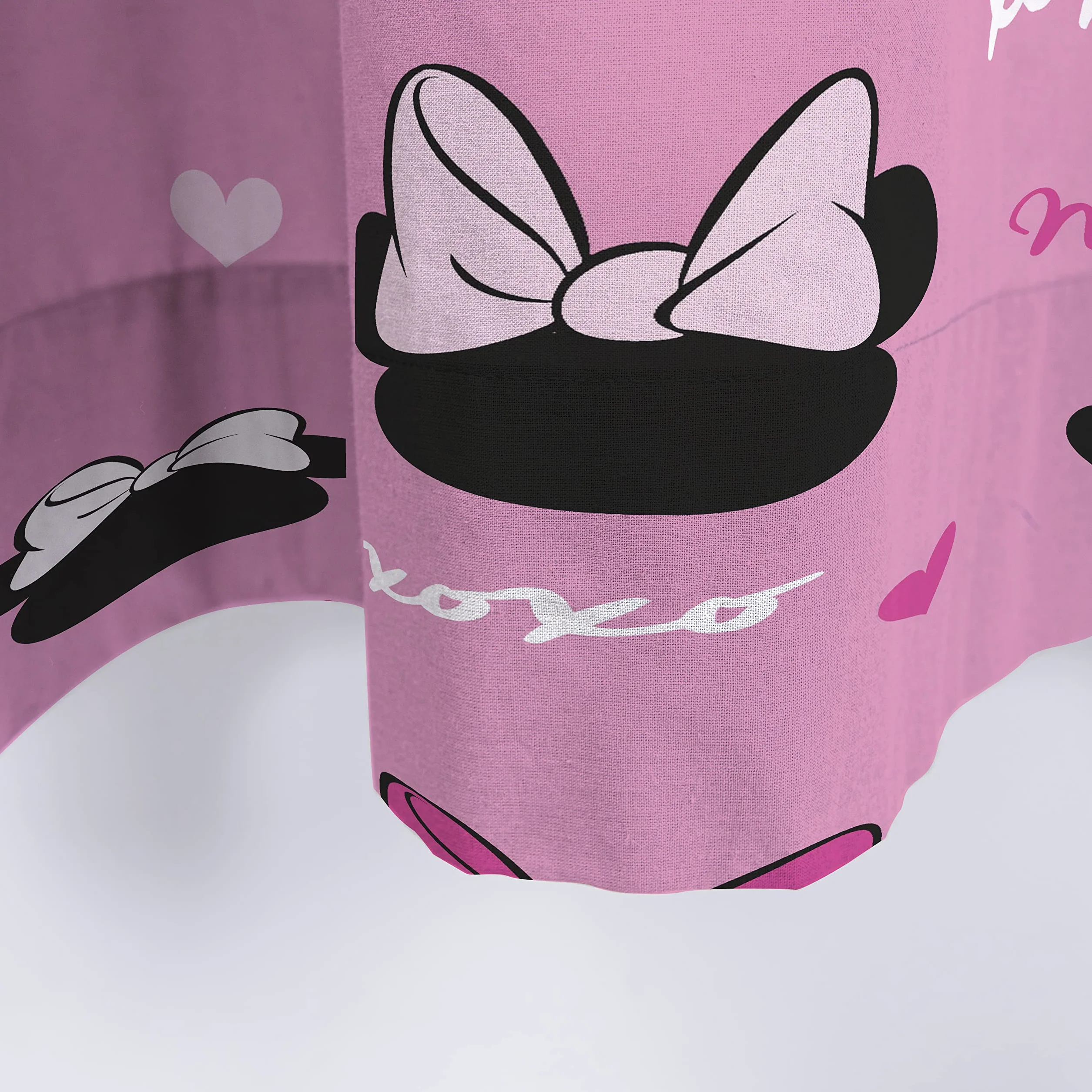 Jay Franco Disney Minnie Mouse Corazones y Amor Cortinas con Ojales 137cm x 168cm 2 Piezas